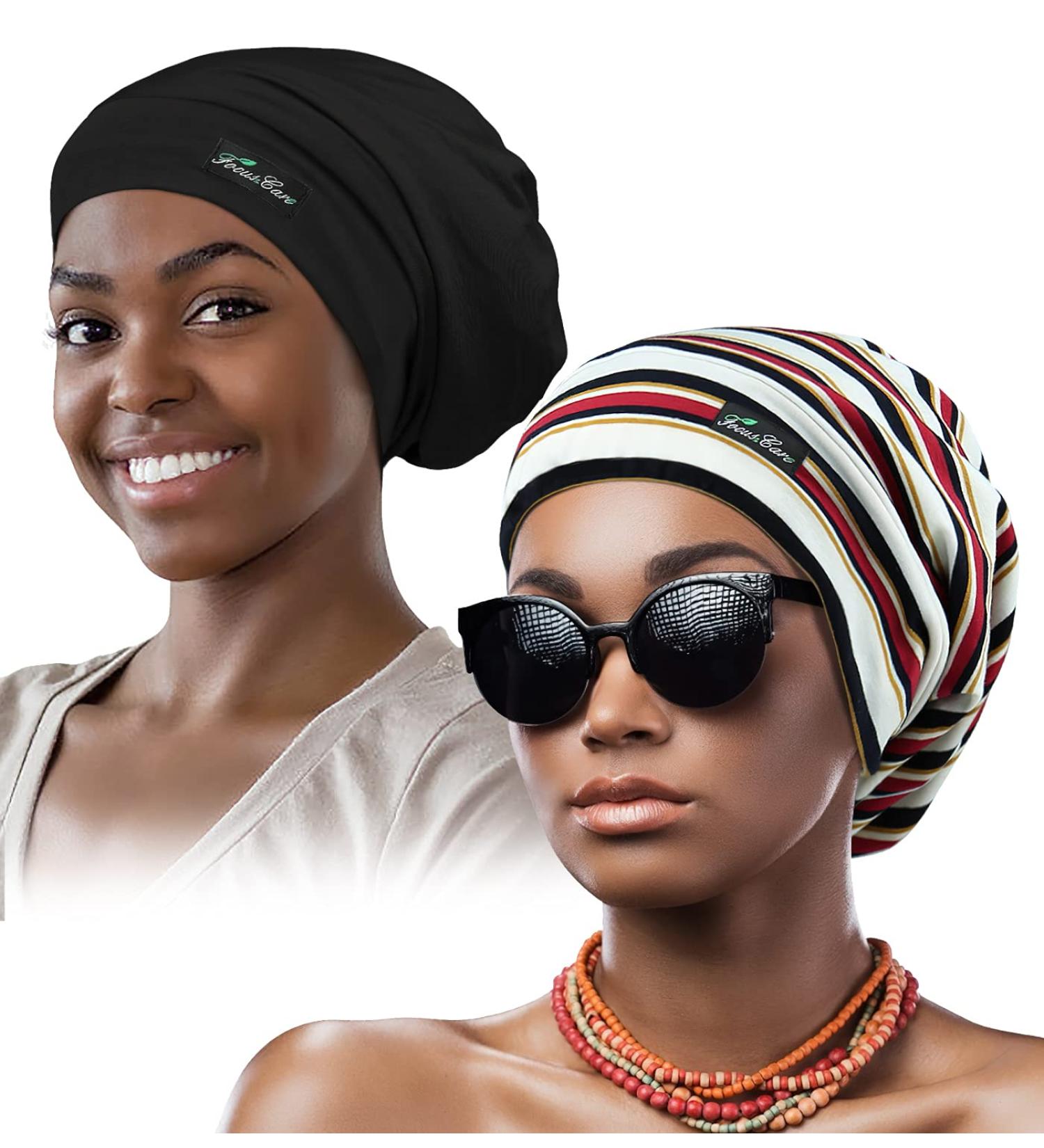 FocusCare Adjustable Satin Lined Sleep Cap - Ideal for Curly Hair - Buy Online on GoSupps.com