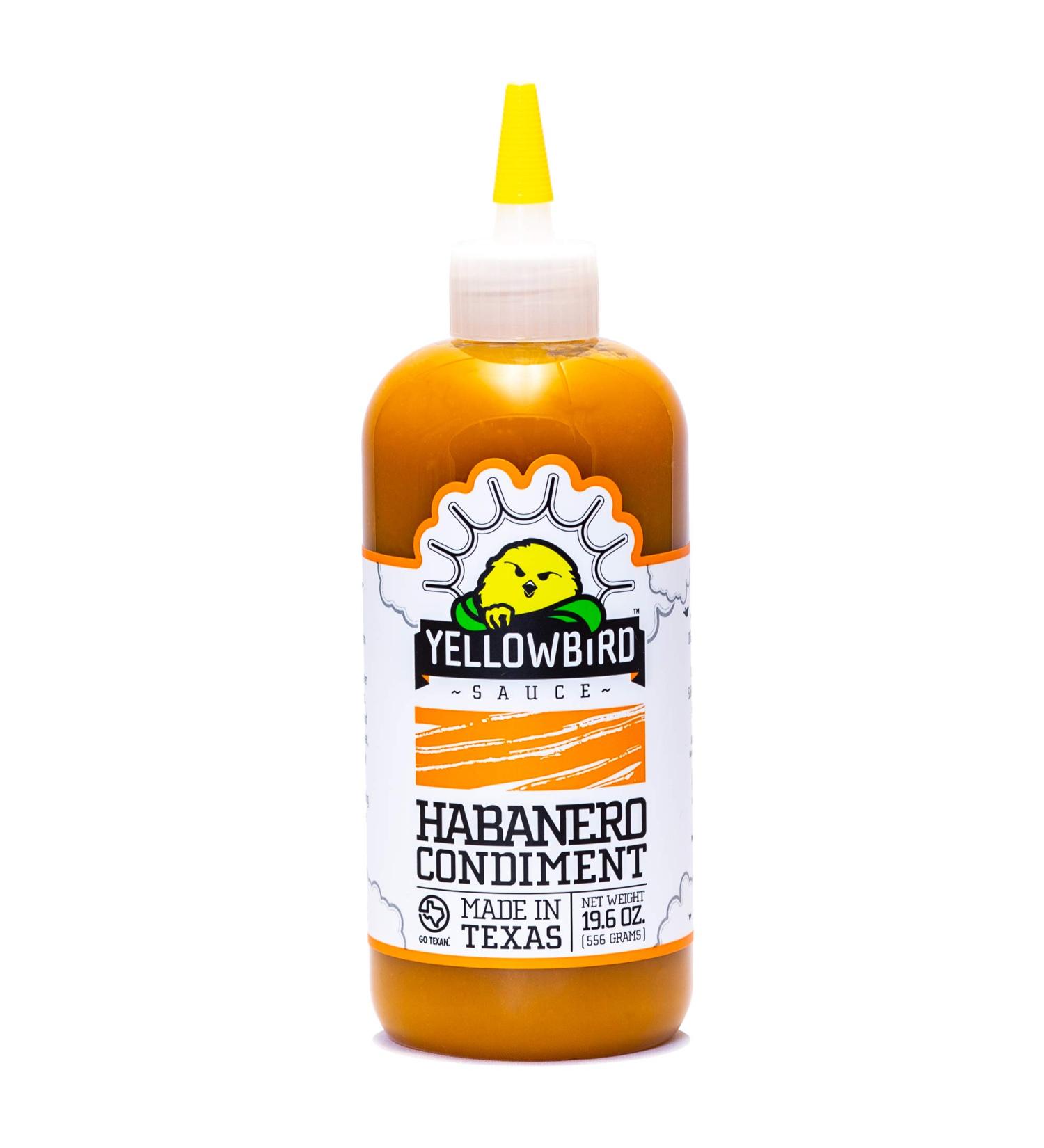 Yellowbird Habanero Hot Sauce - Plant-Based, Gluten-Free, Non-GMO - Spicy Pepper Sauce with Garlic & Tangerine - 19.6 oz - Buy Online on GoSupps.com