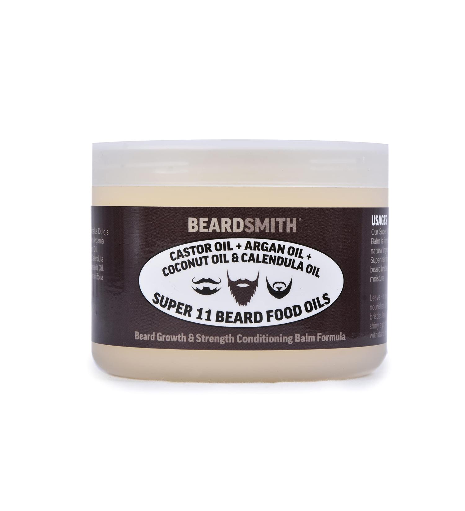 Super 11 Beard Growth Balm with Castor, ARGAN, Coconut & Calendula Oils - 220G | Natural Formula, No Alcohol Parabens Synthetic Ingredients - Buy Online on GoSupps.com