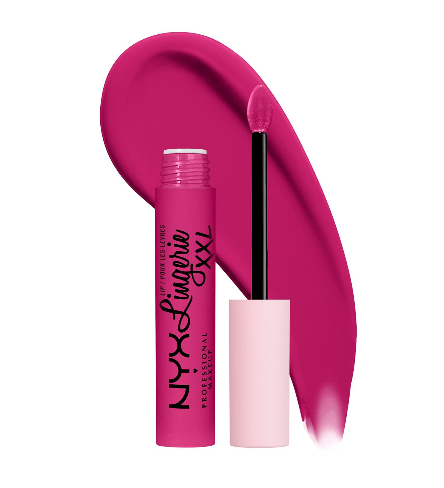 Nyx Lip Lingerie XXL Matte Liquid Lipstick - Pink Hit 19, Cool-Toned Hot Pink - 0.13 Fl Oz - Buy Online on GoSupps.com