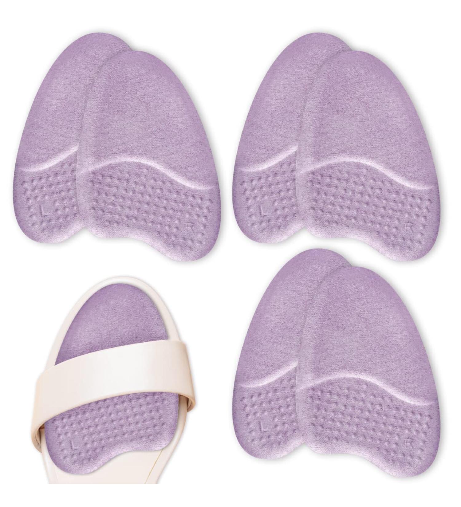Beautulip Metatarsal Pads for Women - Anti-Sliding Cushions for Open Toe Shoes - 3-Pair Set in Lilac - Buy Online on GoSupps.com