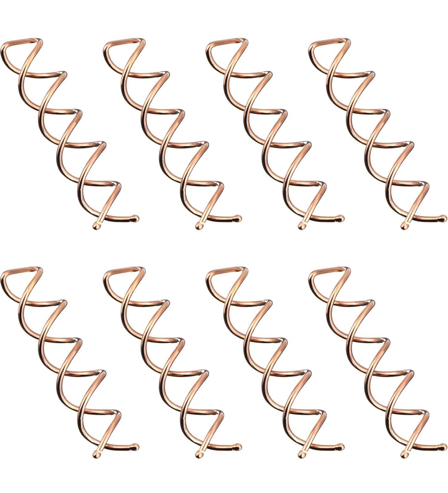 eBoot Spiral Hair Pin Spin Clip 20 Pack (Rose Gold) - DIY Hair Styling Bun Stick - Spiral Hair Clip Spin for Easy Hairstyles - Buy Online on GoSupps.com