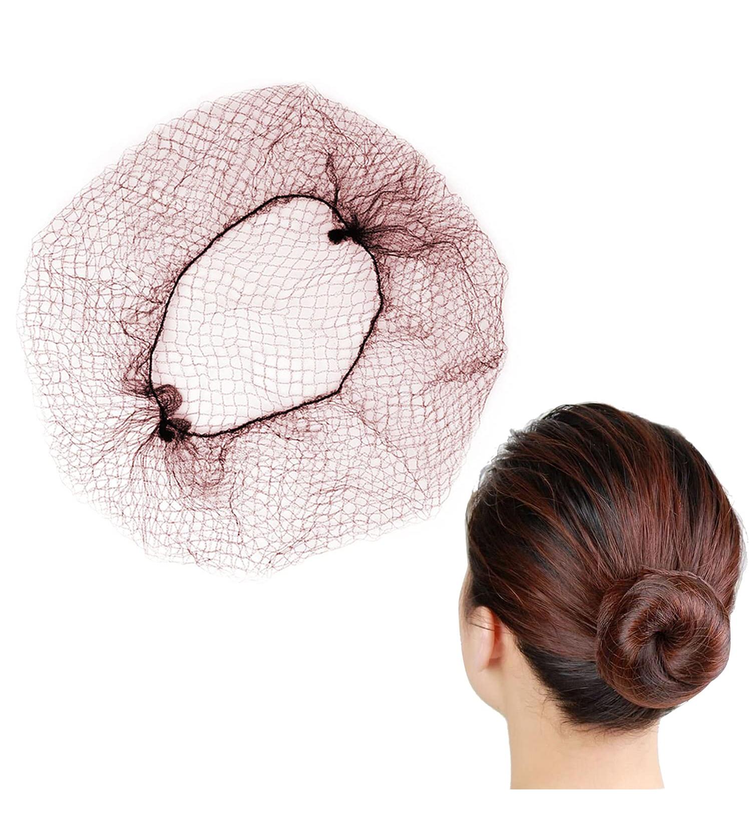 25 Brown Hair Nets Invisible Hair Nets Stretch Hair Nets 50cm - Buy Online on GoSupps.com