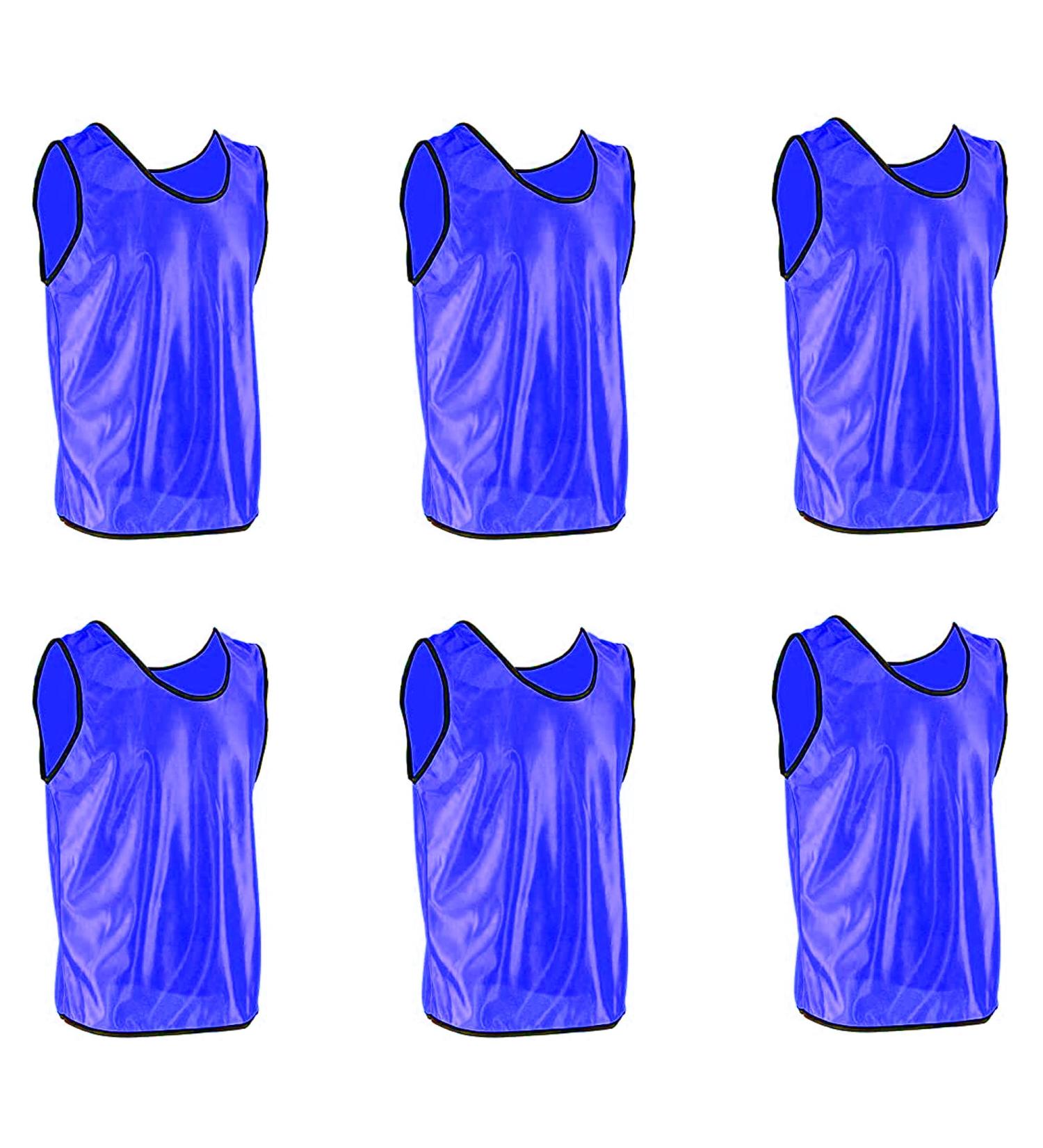 DALLX Sports Scrimmage Mesh Team Practice Vests - Blue Medium | Youth & Adult Soccer Volleyball Pinnies Jerseys - Buy Online on GoSupps.com
