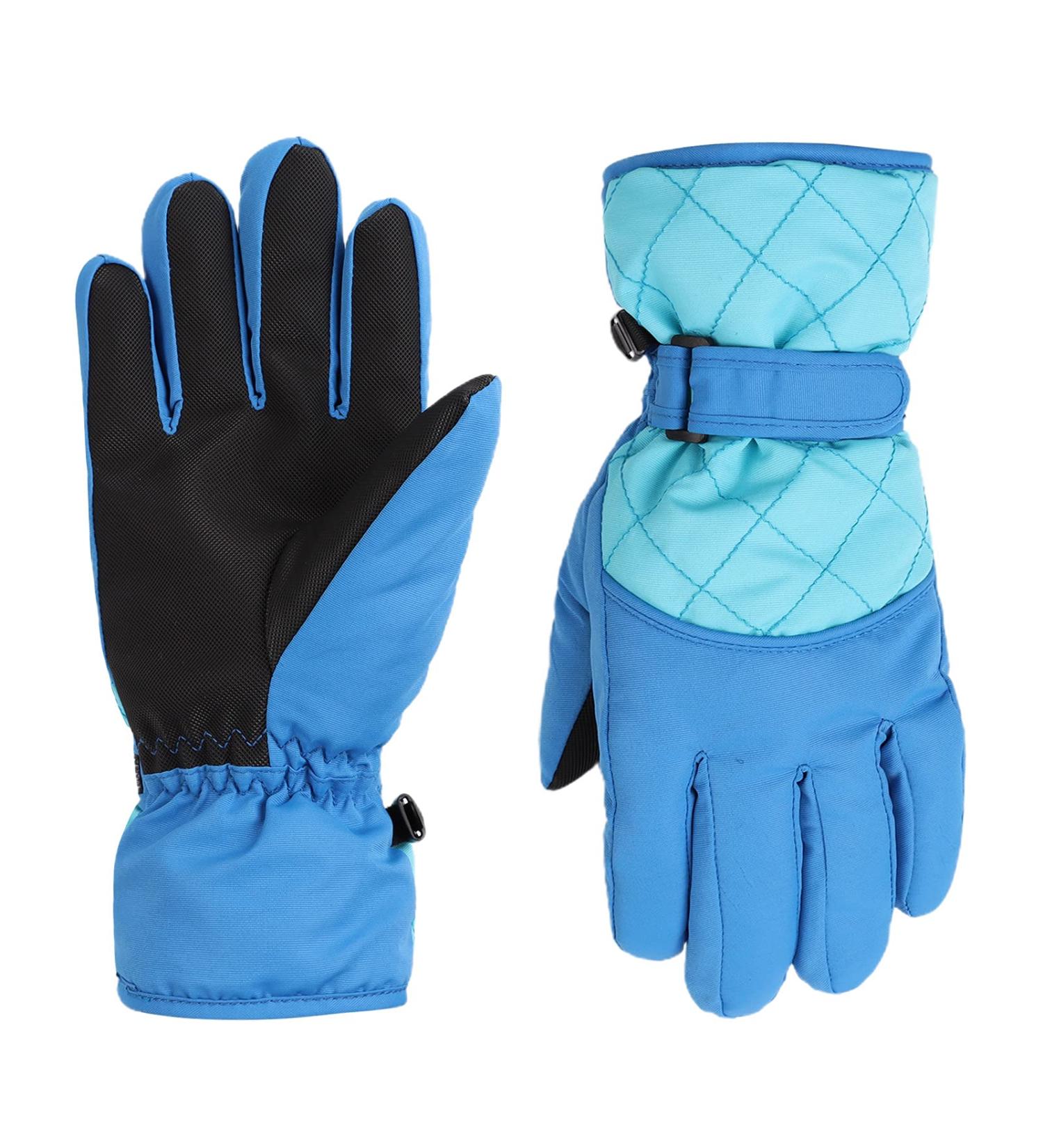 Waterproof Winter Ski Gloves for Kids | Boys & Girls Slipproof Windproof Royal Blue (Ages 11-16) - Buy Online on GoSupps.com