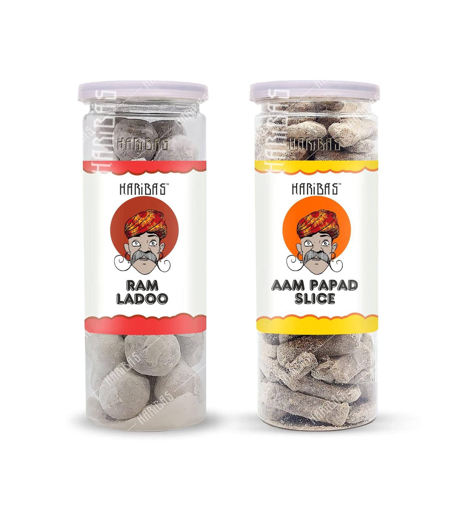 HARIBAS Mango Slice 200gm & Ram Ladoo 200gm_Packing May Vary - Buy Online on GoSupps.com
