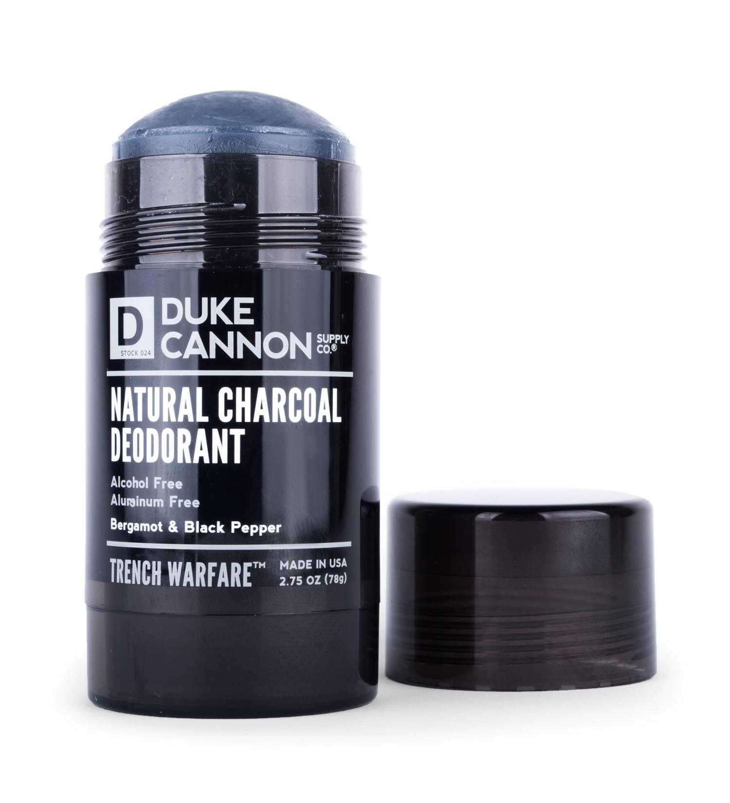 Duke Cannon Trench Warfare Charcoal Deodorant 2.75 Oz - Bergamot & Black Pepper | Alcohol-Free, Aluminum-Free - Buy Online on GoSupps.com