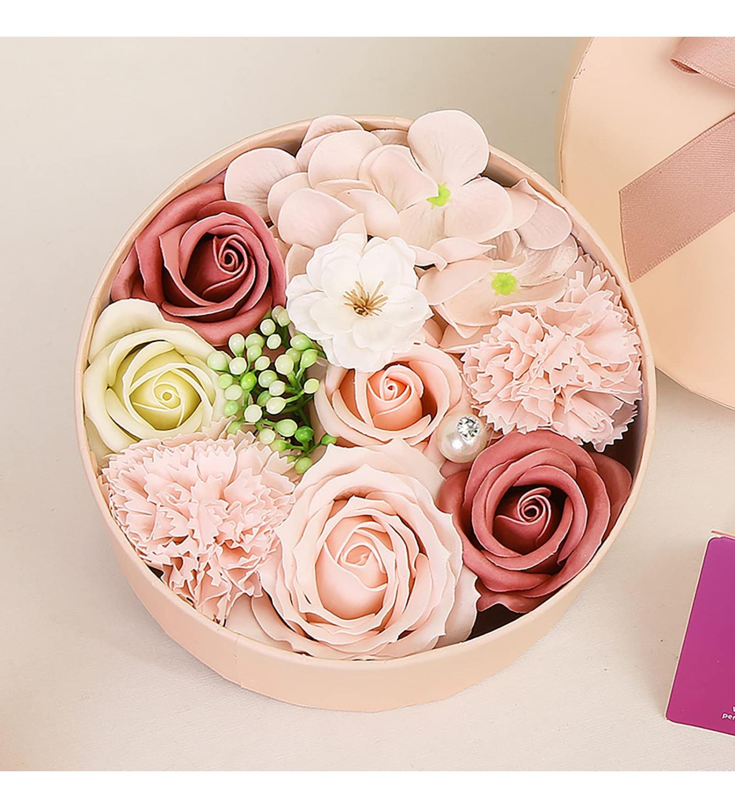 Buy Soap Rose Flower Gift Box - Floral Scented Bath Soap for Birthdays Weddings & Valentine's Day - Buy Online on GoSupps.com