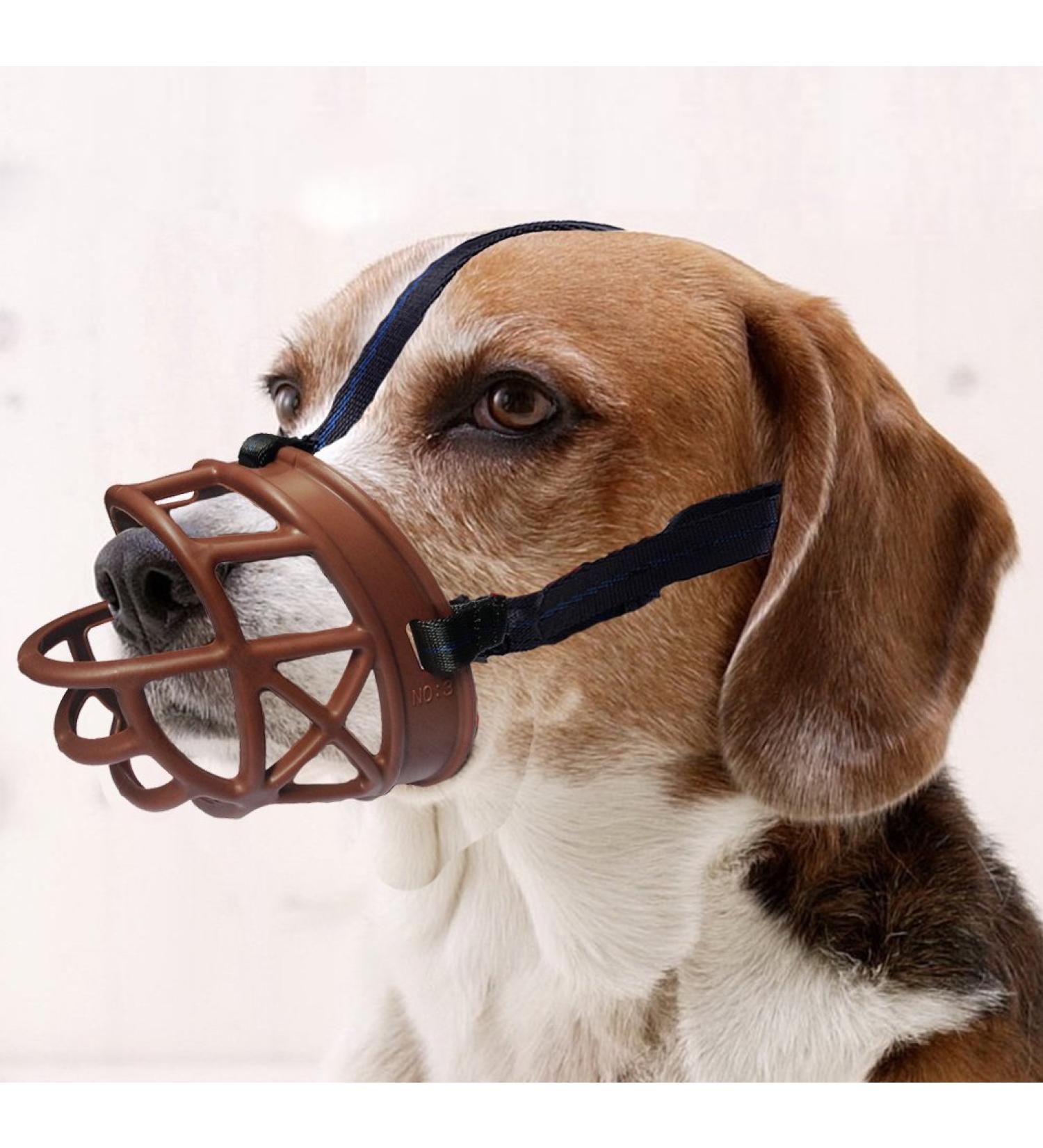 Breathable Silicone Dog Muzzle - Anti Barking & Chewing Size 2.56in Brown | International Shipping - Buy Online on GoSupps.com