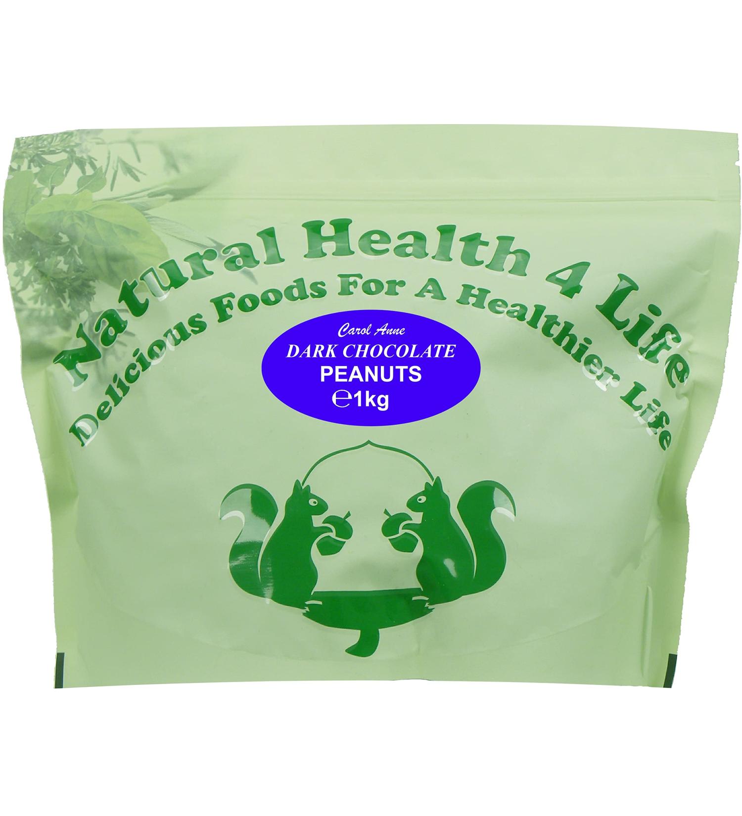 Natural Health 4 Life Carol Anne Confectionery Dark Chocolate Peanuts 1 kg in Resealable Pouch (1 Pouch) - Buy Online on GoSupps.com