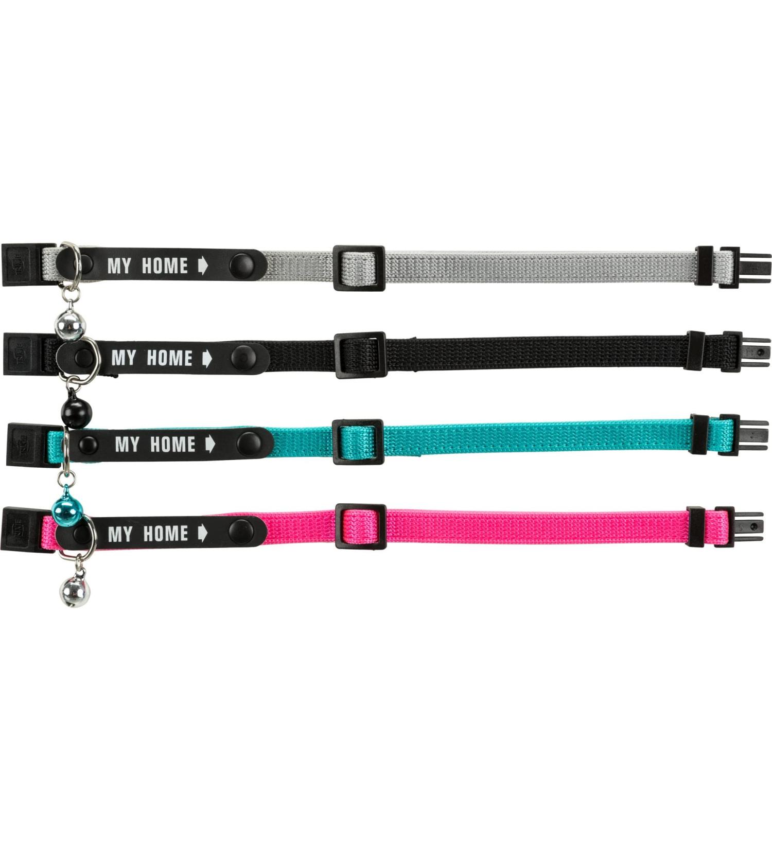 Trixie Cat Collar with Address Tag - Nylon Assorted Colors 20-28 cm Neck Size | International Shipping - Buy Online on GoSupps.com