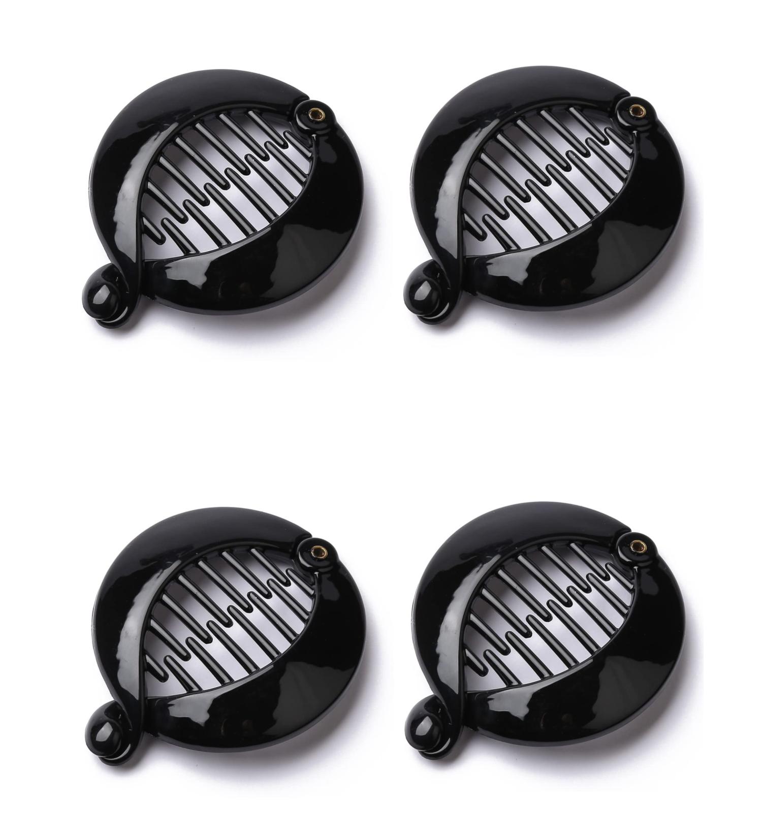 4 Pieces Banana Clips for Women 5 cm/1.9 inches in length Tortoise Shell Color Accessories by Yinminez Pack of 4 (A)