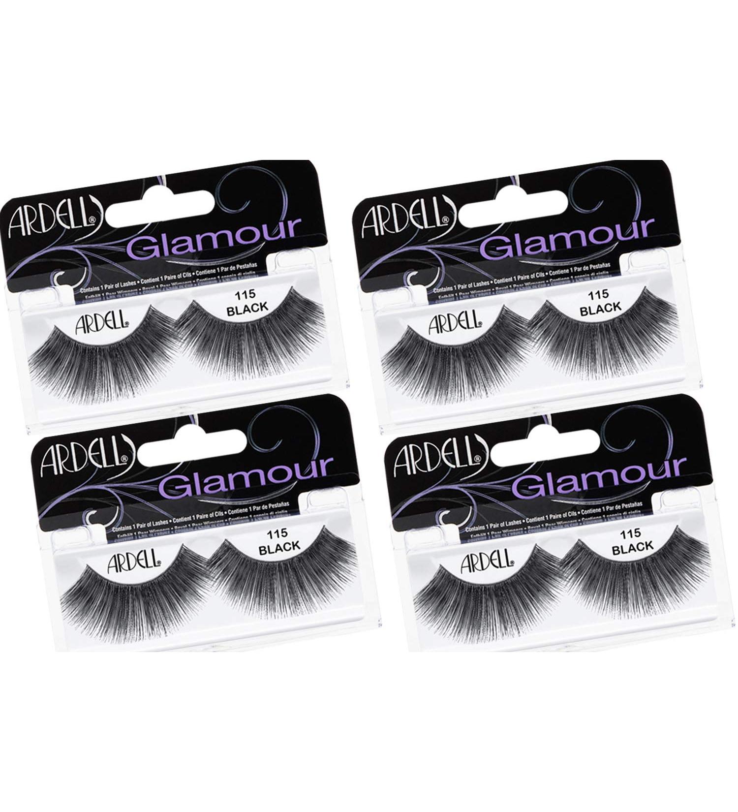 Ardell False Eyelashes Glamour Strip Lashes 115 Black 4 Pack - Buy Now! - Buy Online on GoSupps.com