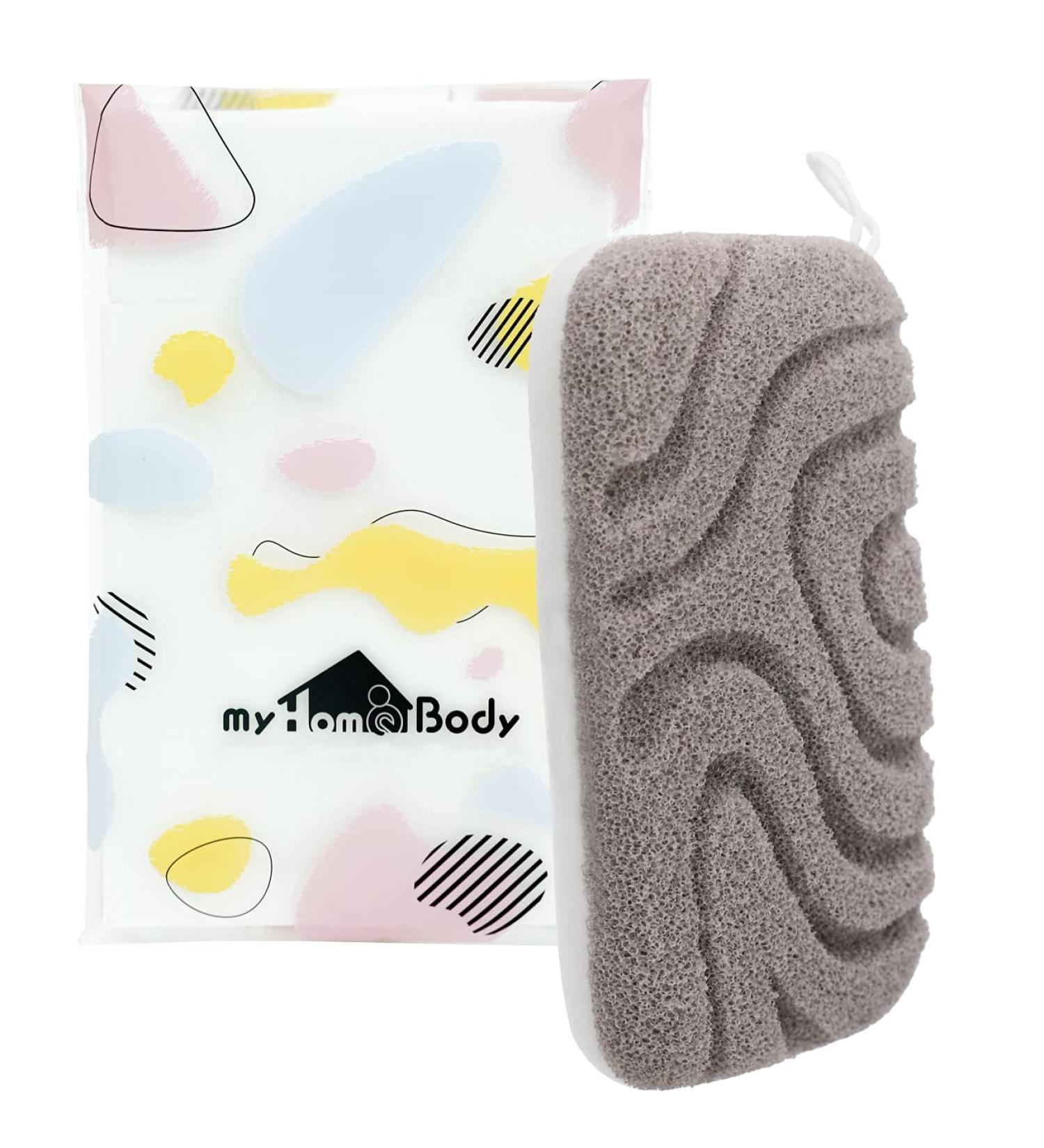 Dual-Texture Exfoliating Shower Sponge for Men and Women - Body Scrubber and Loofah Sponge - 1pc - Buy Online on GoSupps.com