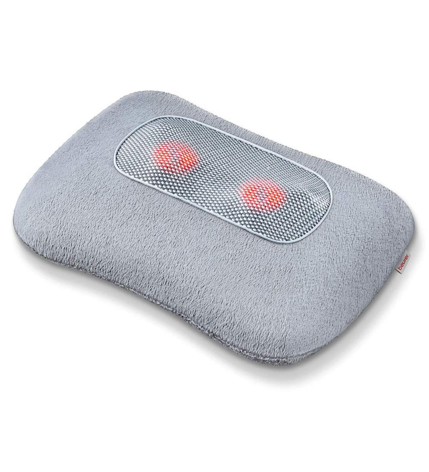 Beurer MG 145 Shiatsu Massage Cushion Back & Neck Massager with Heat Washable Cover & 4 Massage Heads Relaxing Gray Comfort | International Shipping - Buy Online on GoSupps.com