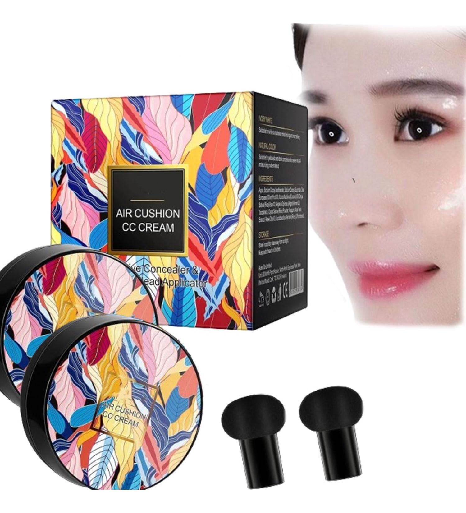 Indicativet 2024 New Mushroom Head Air Cushion CC Cream Apartment CC Cream Indicativet Air Cushion CC Cream Apartment Air Cushion CC Cream Long-Lasting Matte Waterproof Moisturizing (2pcsNature) - Buy Online on GoSupps.com