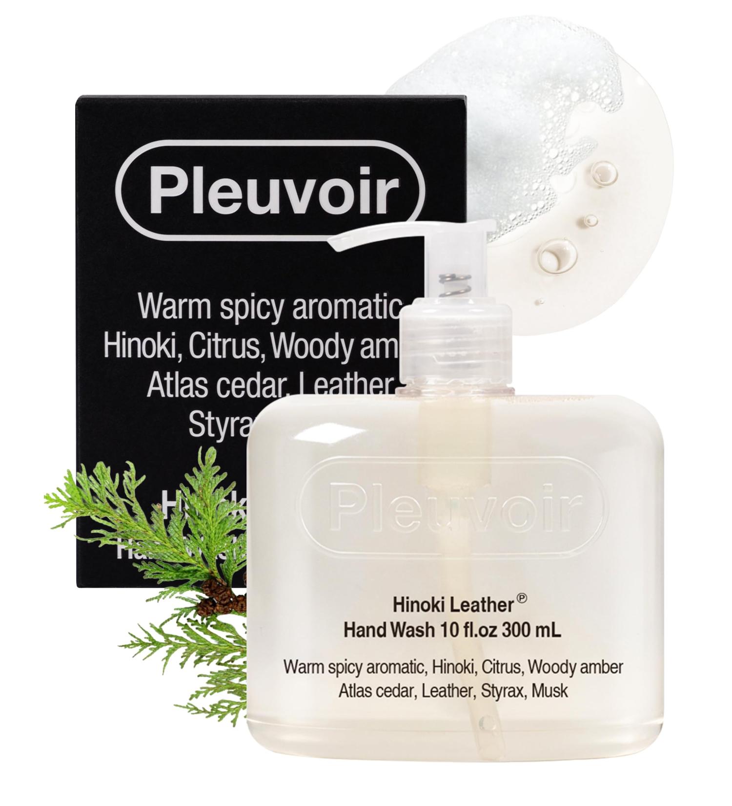 Pleuvoir Hand Wash Hinoki Leather - Hydrating Liquid Hand Soap - Mysterious Cypress Forest Leather Scent - Moisturizing with Hyaluronic Acid Ceramides - Vegan K-Beauty 10 fl.oz Cypress Forest and Leather - Buy Online on GoSupps.com