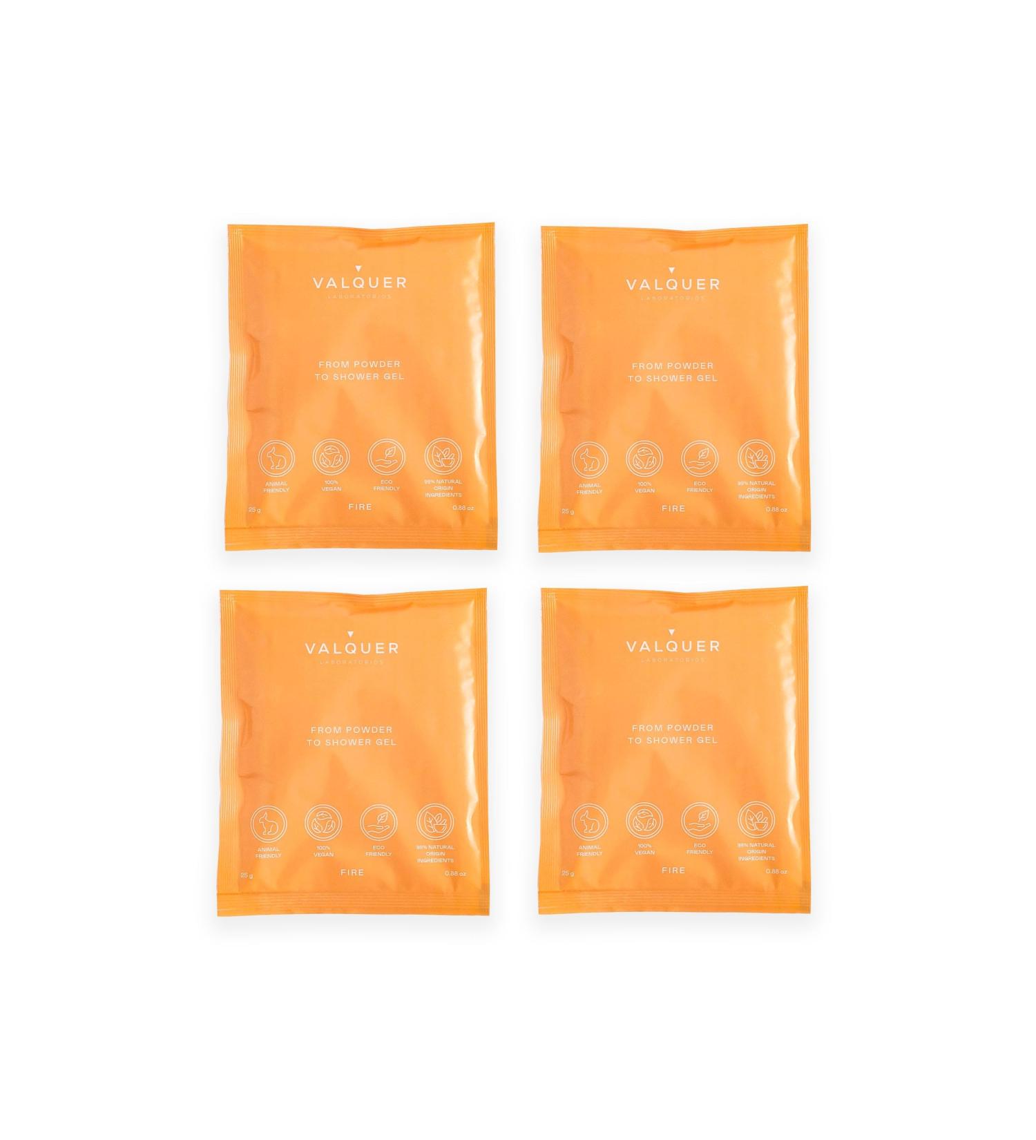 Valquer Laboratorios Valquer Shake Set of 4 sustainable bath searches body gel one bottle infinity of gels Zero Waste 25 g 400 ml gel Fire - Buy Online on GoSupps.com