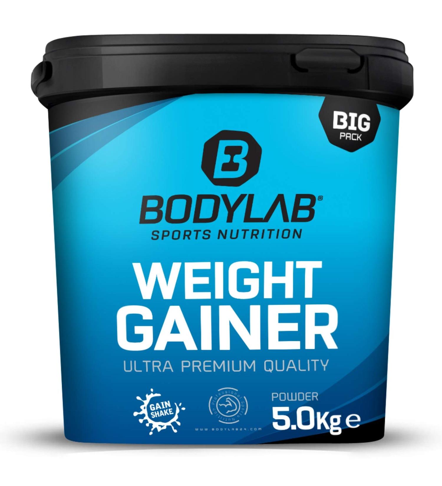 BODYLAB24 Weight Gainer Chocolate 5kg - Ideal Mass Gain Shake with 20% Protein Carbohydrates & Creatine for Optimal Growth - Buy Online on GoSupps.com
