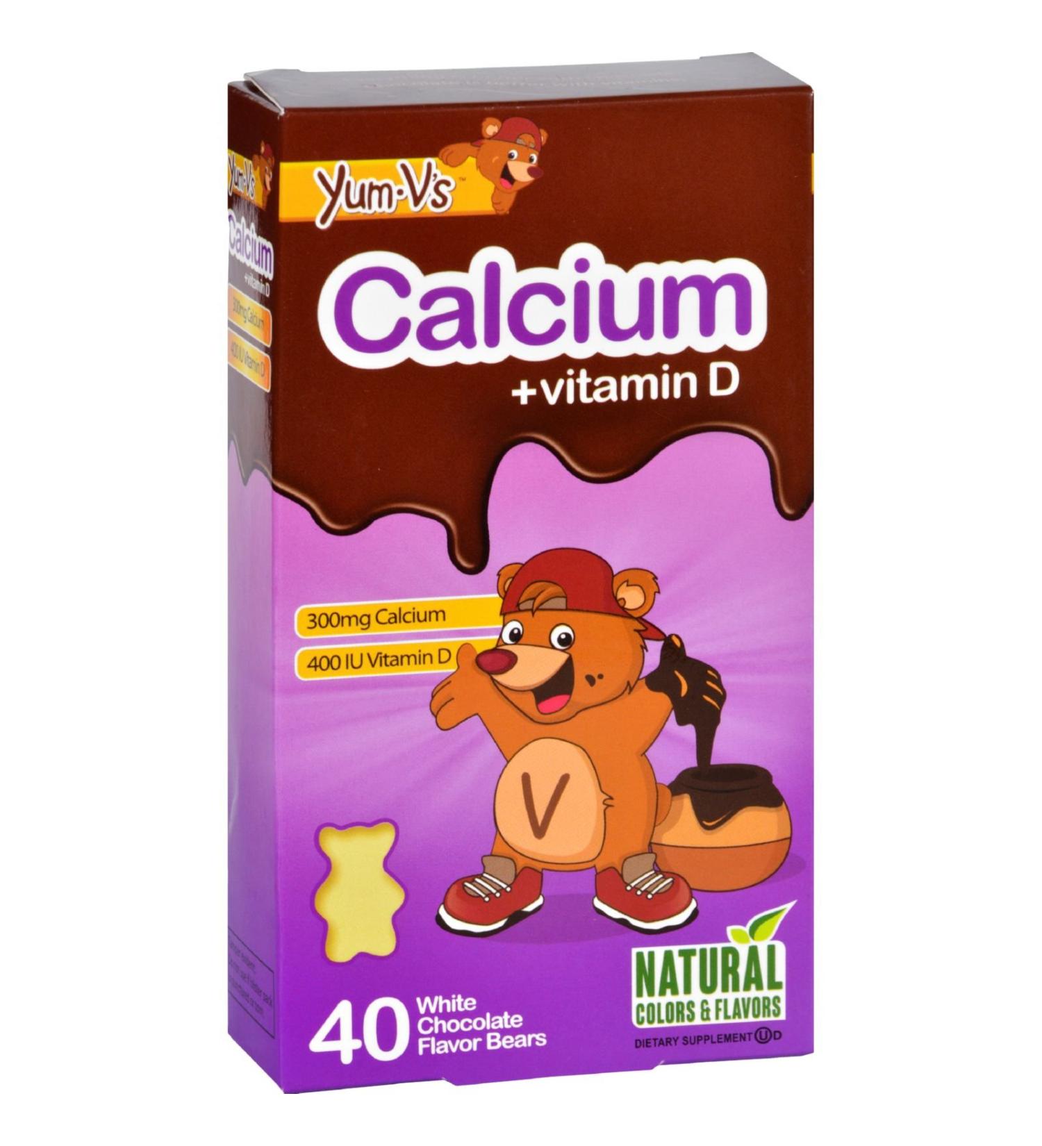 YumV's Calcium with Vitamin D White Chocolate  40 Bears
