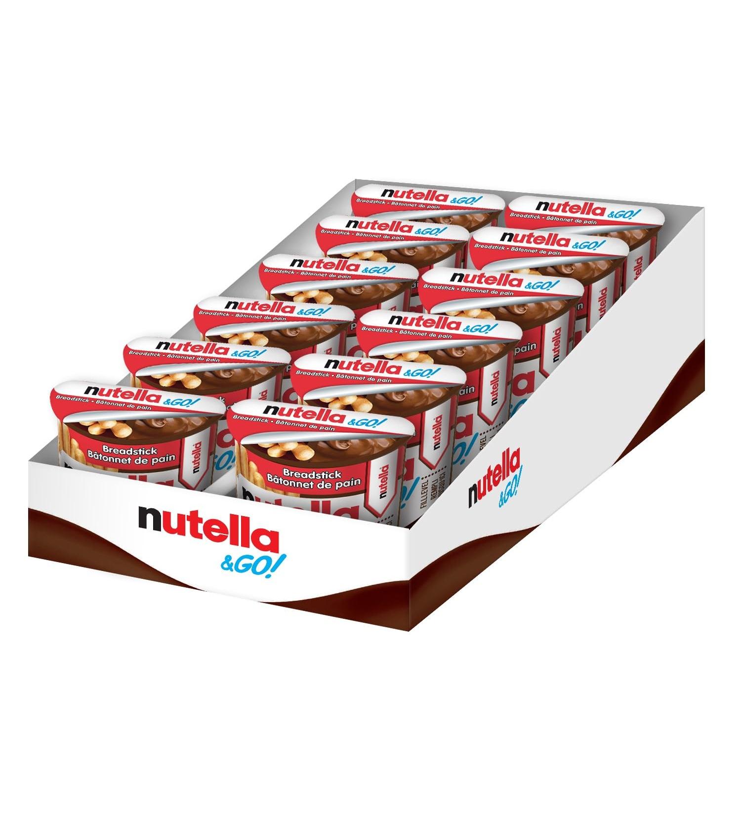 NUTELLA & GO! Snack Packs Chocolate Hazelnut Spread with Breadsticks Perfect Bulk Snacks for Kids 52 Grams Pack of 12 Nutella & GO! 12 Pack - Buy Online on GoSupps.com