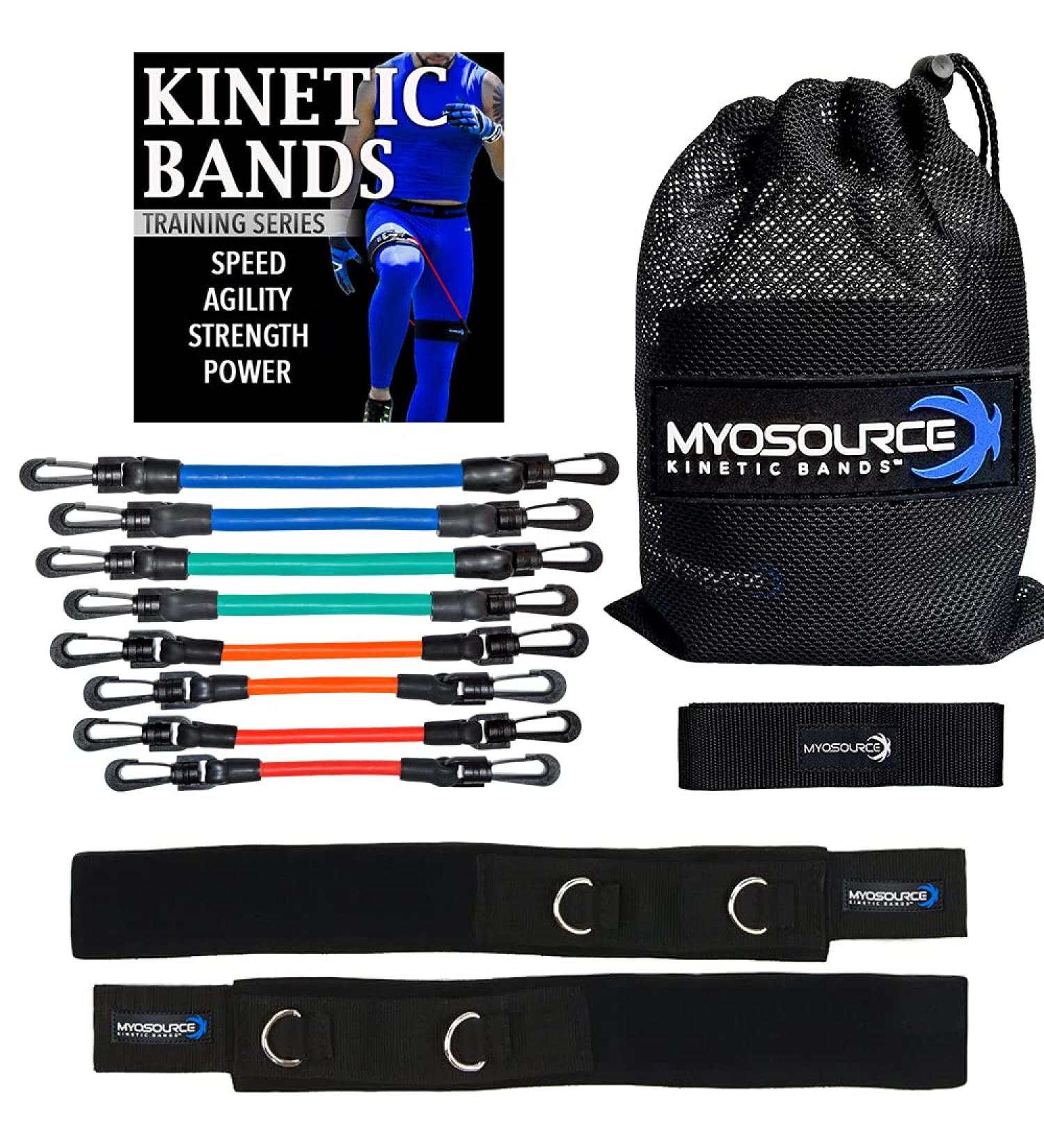 Leg Speed & Agility Resistance Bands - Enhance Athletic Performance & Fitness for All Ages - 4 Levels Stretch Strap Digital Training Series - Buy Online on GoSupps.com
