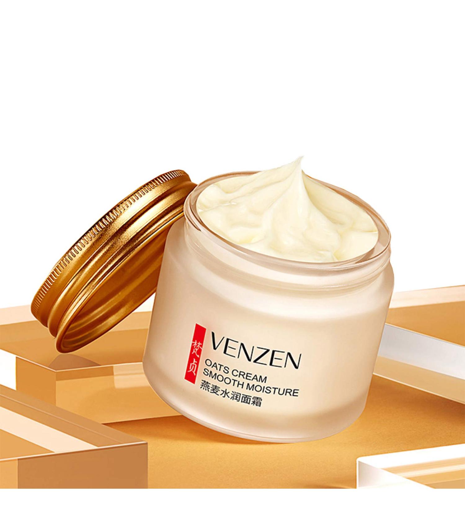VENZEN Oats Cream Smooth Moisturizing Natural Extract Powerful Nourishment Smoothing Hualuronic Acid Glycerin Delicate Protects Soft Skin - Buy Online on GoSupps.com