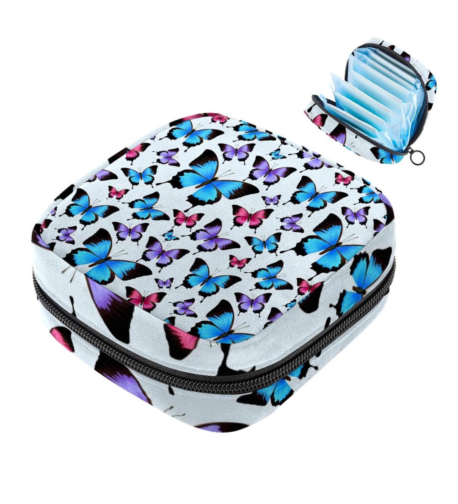 MUOOUM Butterfly Pattern Menstrual Cup Pouch and Sanitary Napkin Storage Bag - Multi-colored 3 - Buy Online on GoSupps.com