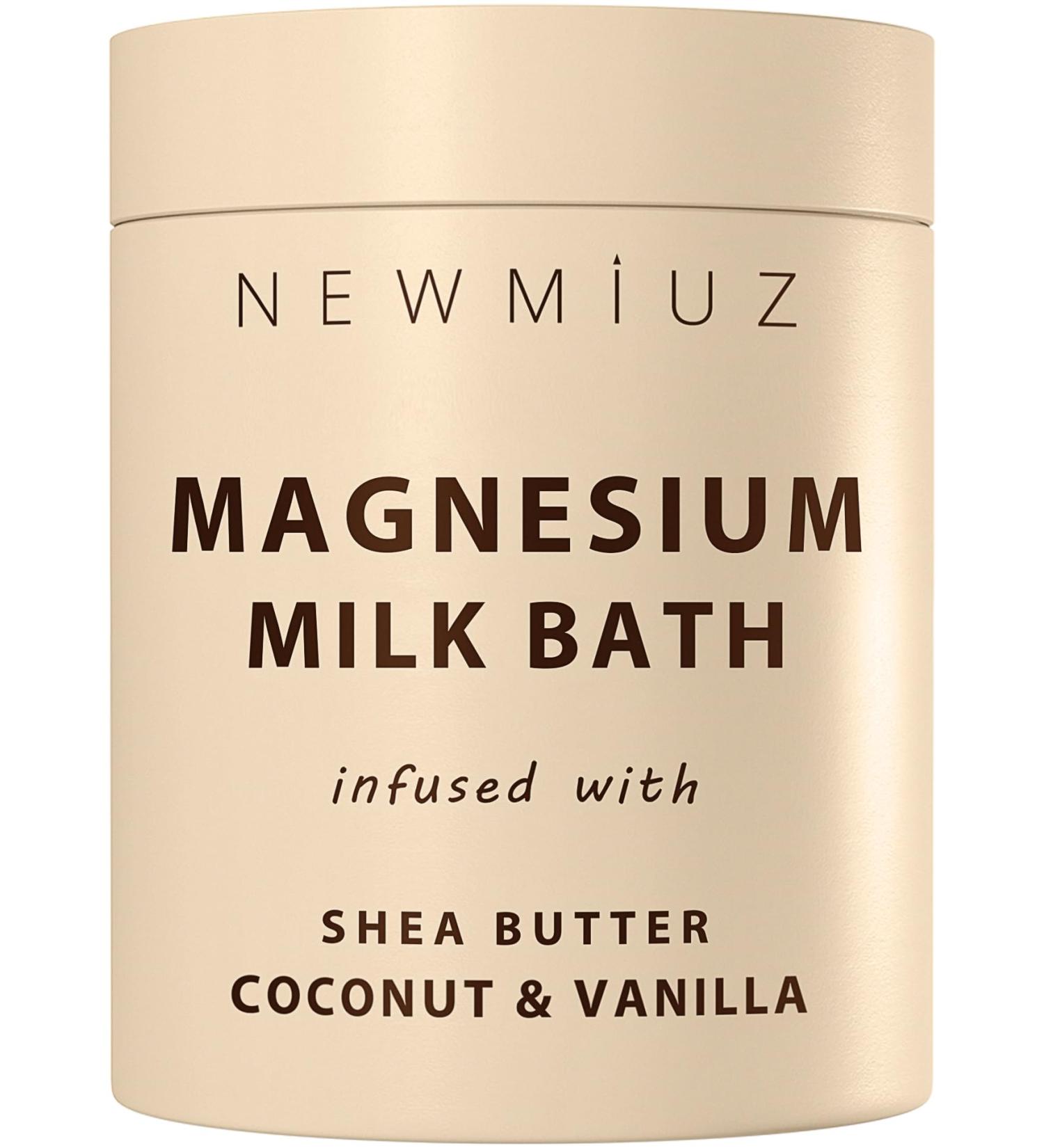 Luxury Creamy Magnesium Milk Bath Soak Powder - Moisturizing Coconut Vanilla & Shea Butter Spa Gift for Mother's Birthday & Christmas - Perfect Relaxation Stocking Stuffer for Women - Buy Online on GoSupps.com