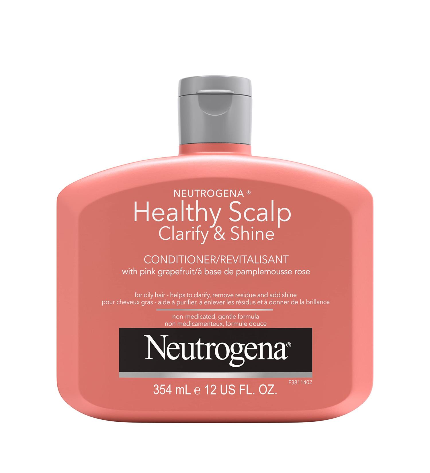 Neutrogena Exfoliating Healthy Scalp Clarify & Shine Conditioner for Oily Hair and Scalp Anti-Residue Conditioner with Pink Grapefruit Paraben & Phthalate-Free Color-Safe 354 ml. Conditioner Pink - Buy Online on GoSupps.com
