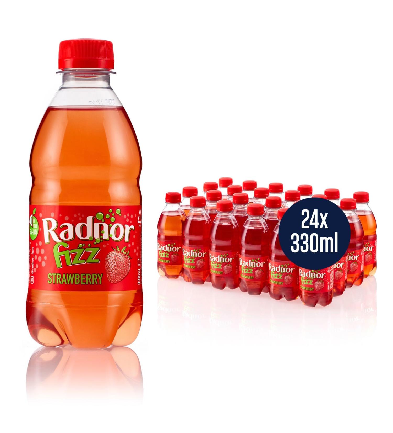 Radnor Fizz Strawberry No Added Sugar Juice Drink 24x330ml - Buy Online on GoSupps.com