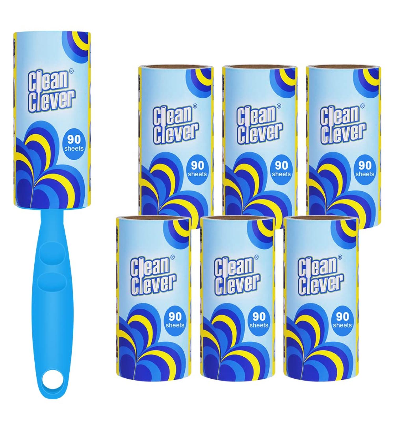 Flintronic 630 Leaves Extra Sticky Lint Roller - Ultimate Pet Hair Remover for Clothes Beds & Carpets - 7 Pack Lint Rollers for Dogs & Dust - Buy Online on GoSupps.com