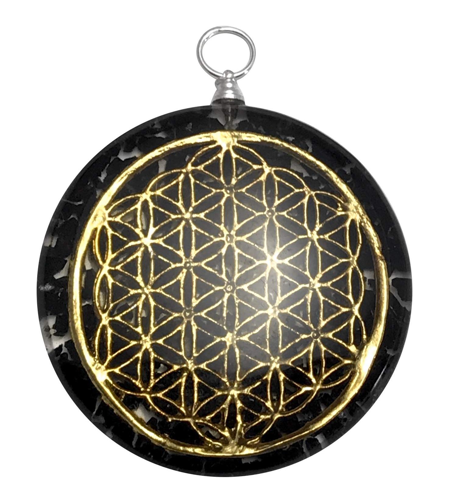 Chonite Orgonite Trailer Necklace - Crystal Symbol of Life Protective Reiki Supporter with Black Tourmaline | Unique Gifts for Him & Her - Buy Online on GoSupps.com