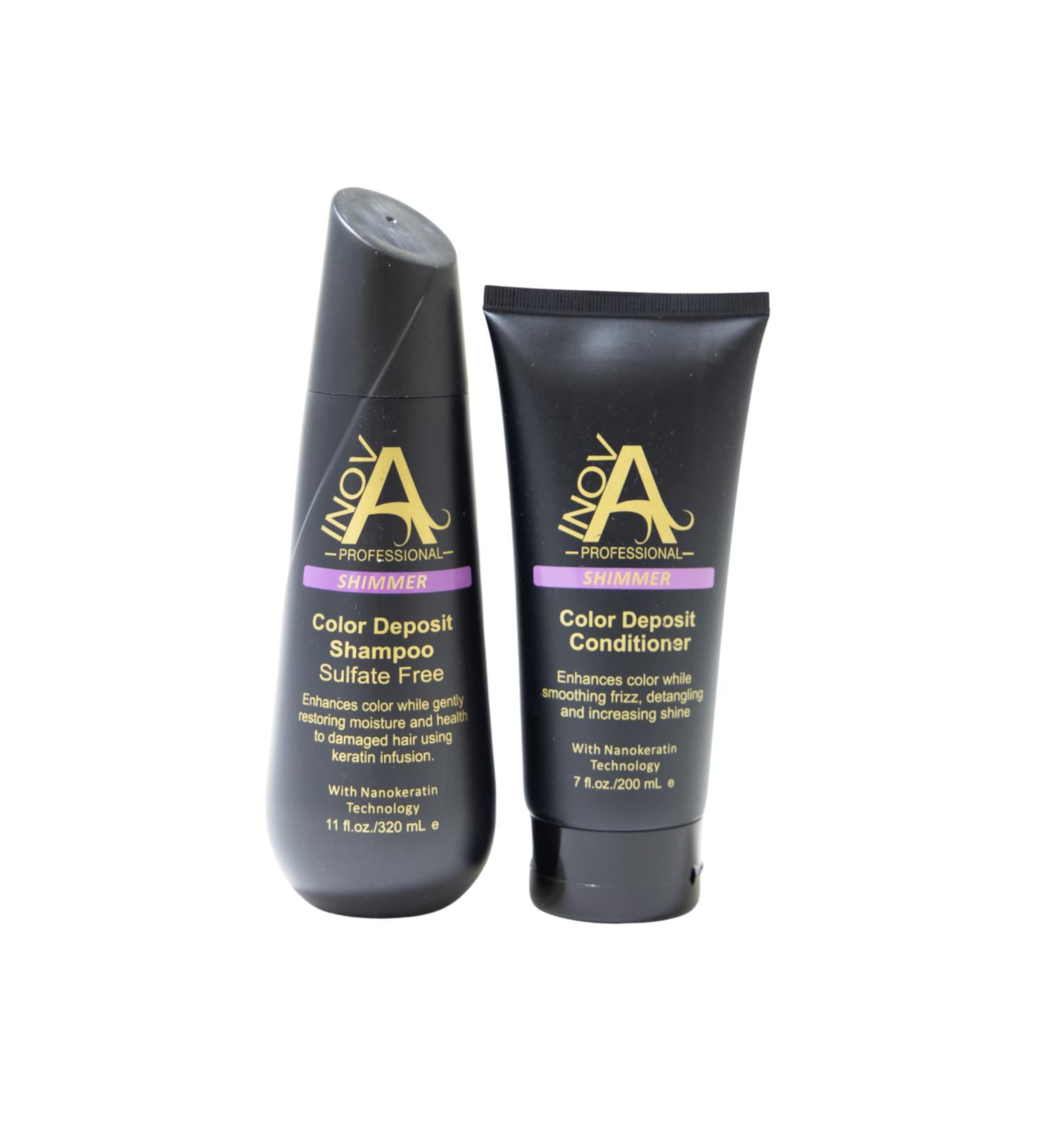 Color & Enhance - Smooth Protection Sulfate-Free Shampoo - Color Deposit Shimmer 11 Oz And Color & Enhance Smooth Hydration Conditioner - Color Deposit Shimmer 7 Oz Passion Fruit