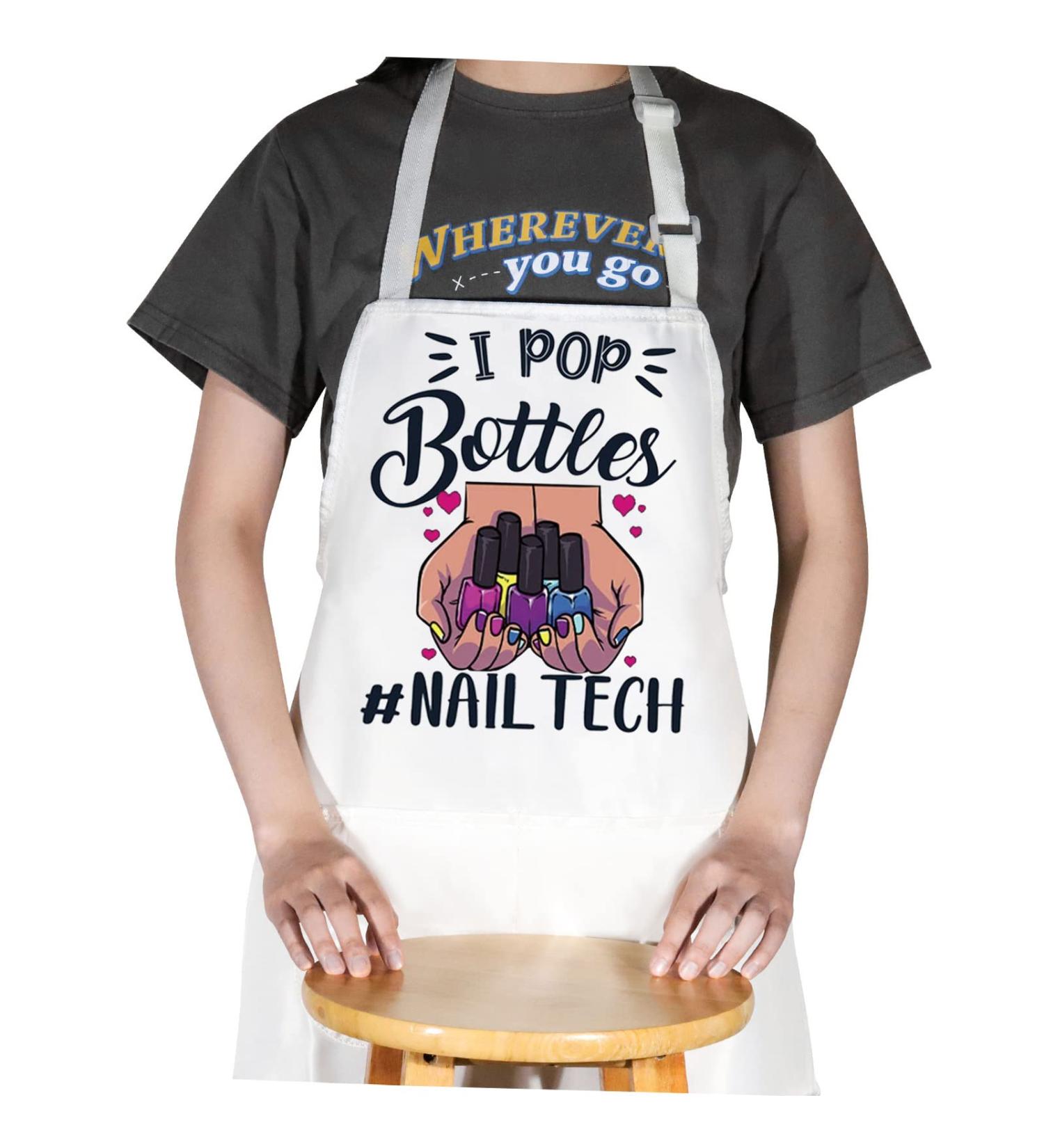 WZMPA Nail Tech Apron with Pocket - Perfect Gift for Nail Artists and Technicians | Ideal for Nail Salons and Stylists - Buy Online on GoSupps.com