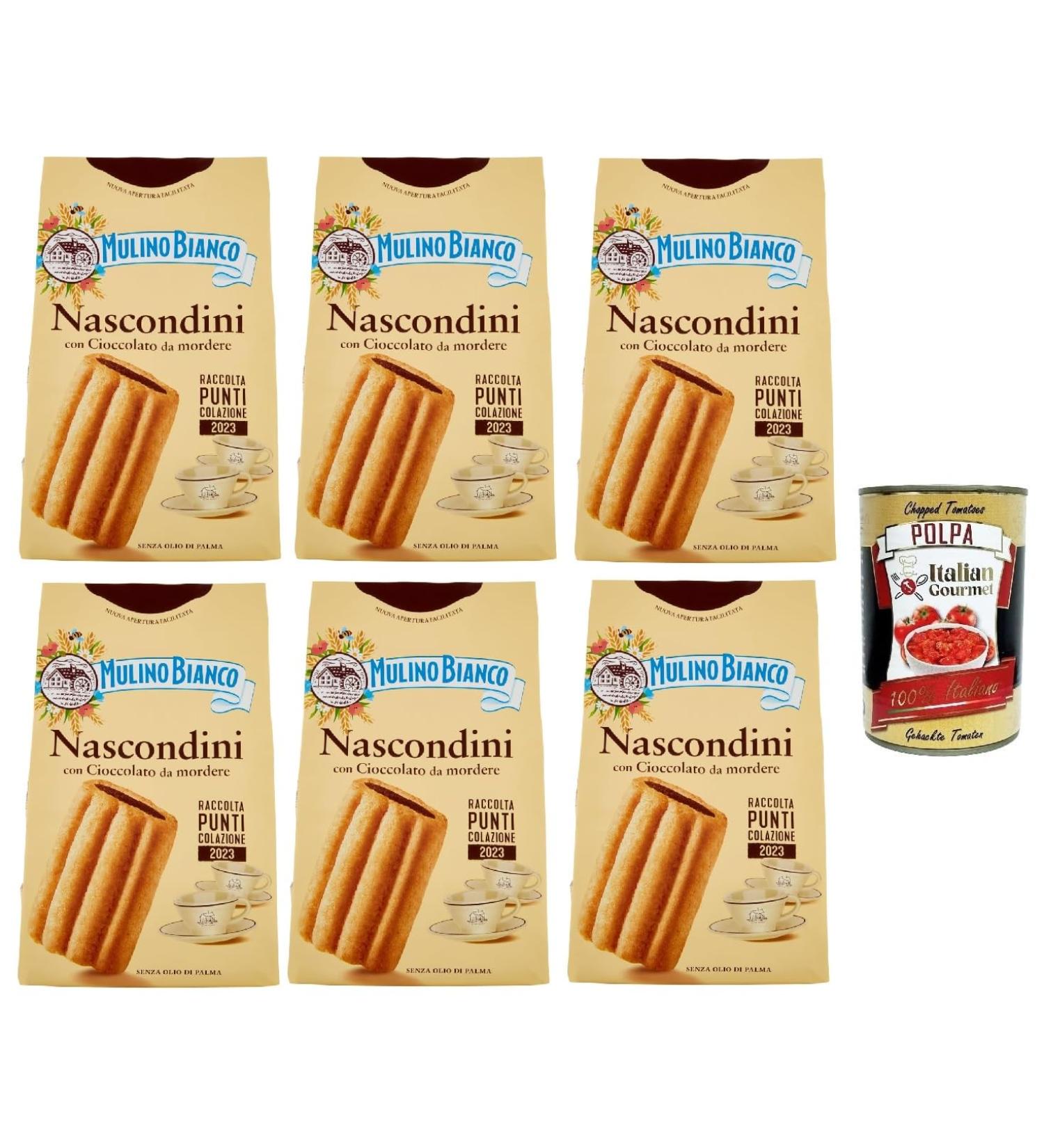  Italian Gourmet E.R. Mulino Bianco Nascondini Set of 6 sandy chocolate biscuits 330 g + pulp 400 g - Buy Online on GoSupps.com