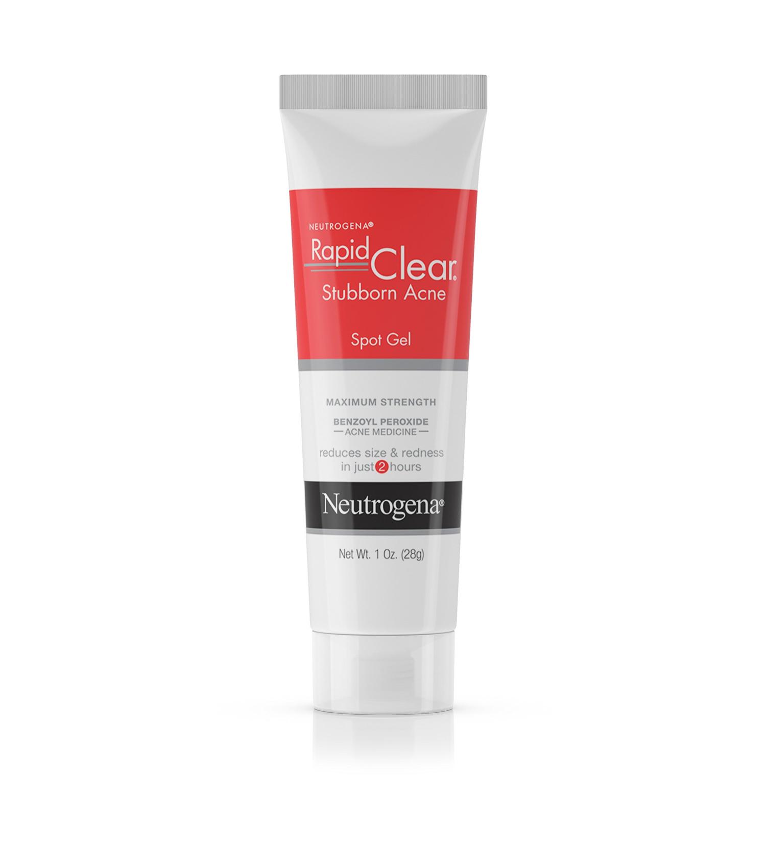 Buy Neutrogena Rapid Clear Stubborn Acne Spot Treatment Gel - 10% Benzoyl Peroxide Pimple Cream for Acne Prone Skin - 1 oz | Fast International Shipping - Buy Online on GoSupps.com