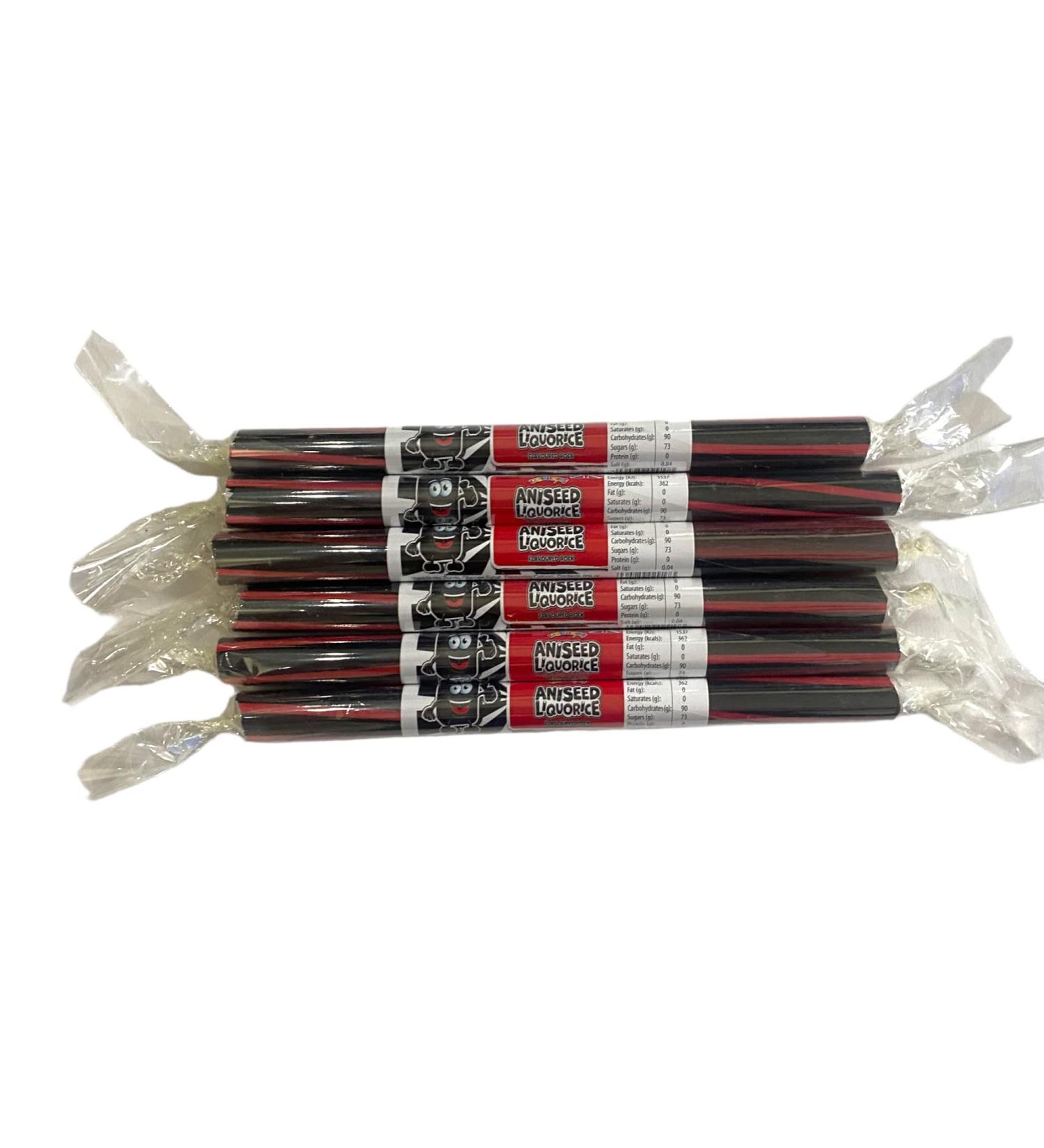 20 X Original Aniseed Liquorice Rock Sticks Handmade Traditional Rainbow Classic Sweets Retro Seaside Gift Wholesale Confectionery - Buy Online on GoSupps.com
