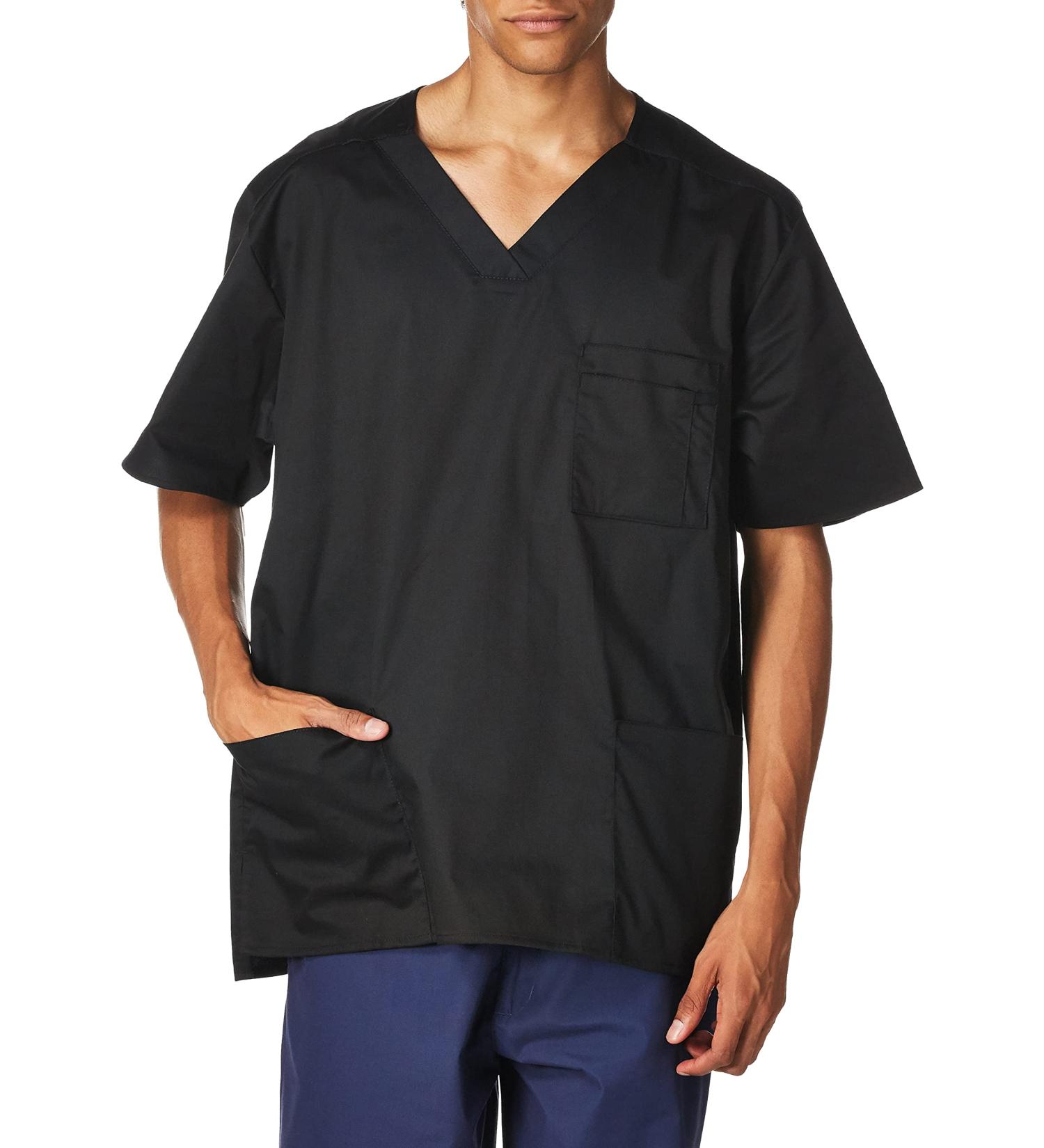 WonderWink Men's Wonderwork V-Neck Top - X-Large, Black - Buy Online on GoSupps.com