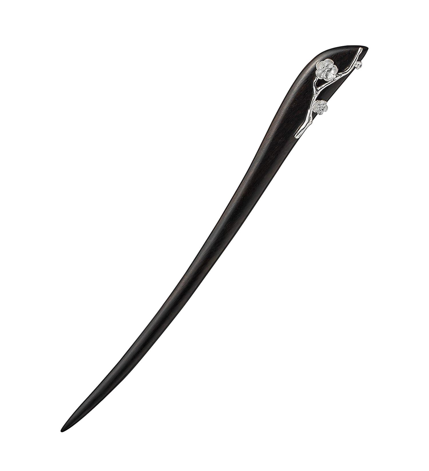 TOP SEWING Ebony Wooden Handmade 925 Silver Hair Stick - Chinese Traditional Hair Chopsticks for Women - Retro Hairpins in Gift Box - Chinese Plum Design - Buy Online on GoSupps.com