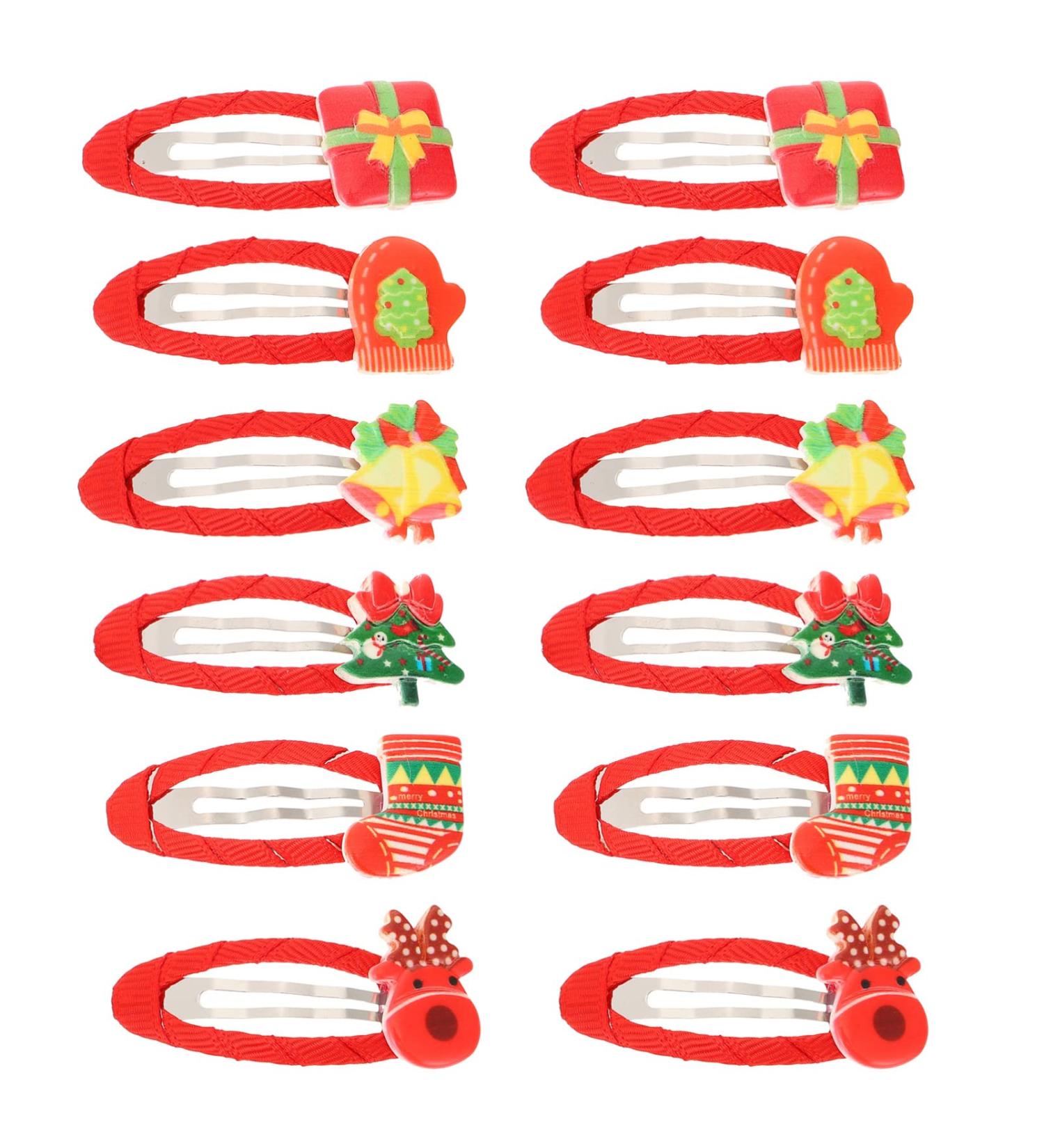 Lurrose 12-Piece Christmas Hair Clip Set - Festive Trees & Reindeer Hairpins for Women & Girls - Perfect Holiday Accessories! - Buy Online on GoSupps.com