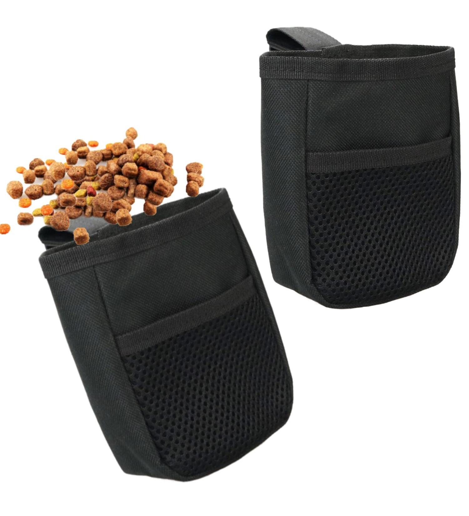 Ssiyiya 2pcs Dog Treat Pouch Dog Treat Pouches for Training Dog Treat Bags Waterproof Dog Walking Bag Hands Free Dog Training Pouch Bag for Walking Pet Puppy Use(Black) - Buy Online on GoSupps.com