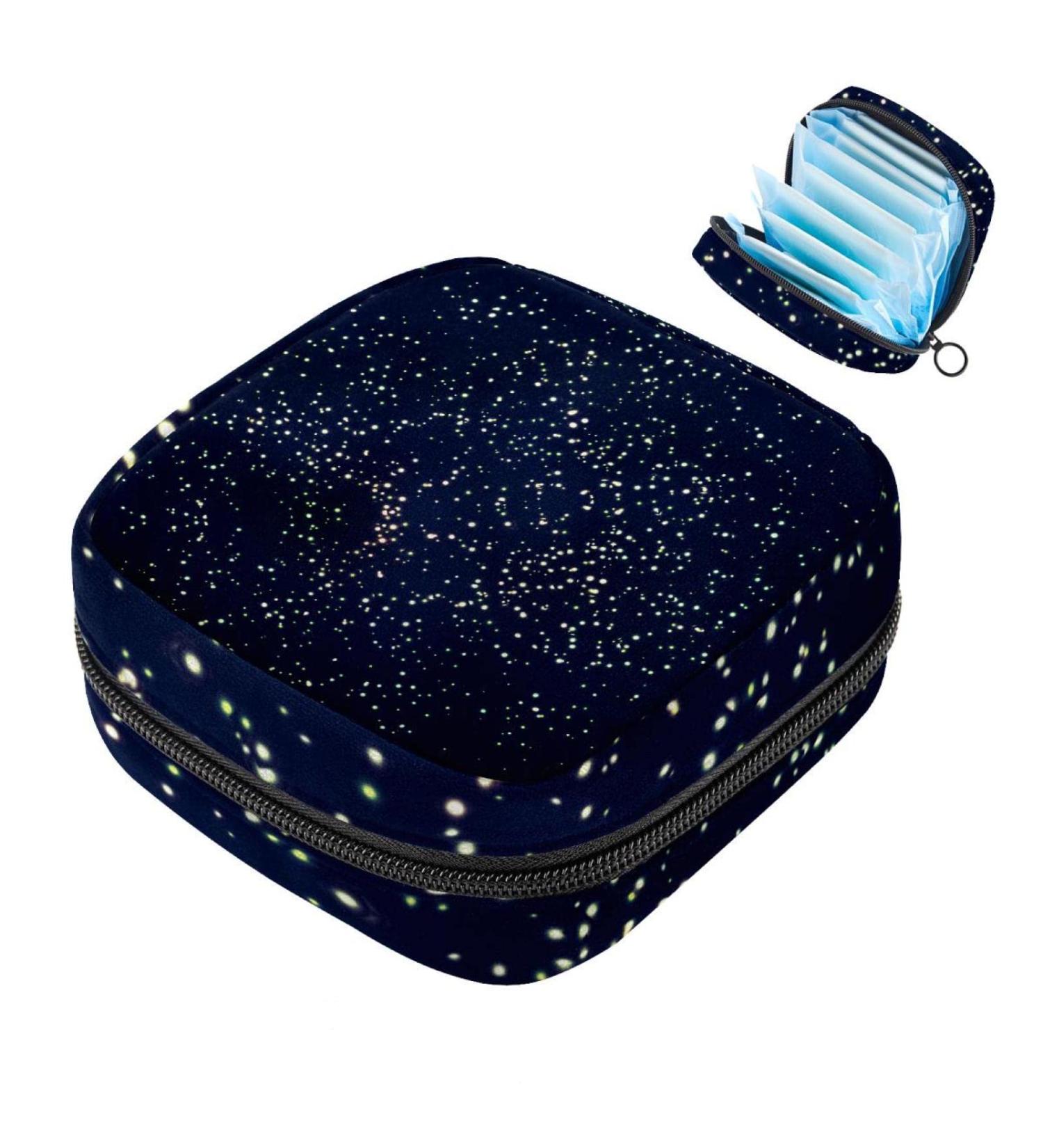 Abstract Glitter Lady Napkin Storage Bag - Portable Menstrual Cup & Breastfeeding Holder for Women & Teens - Buy Online on GoSupps.com