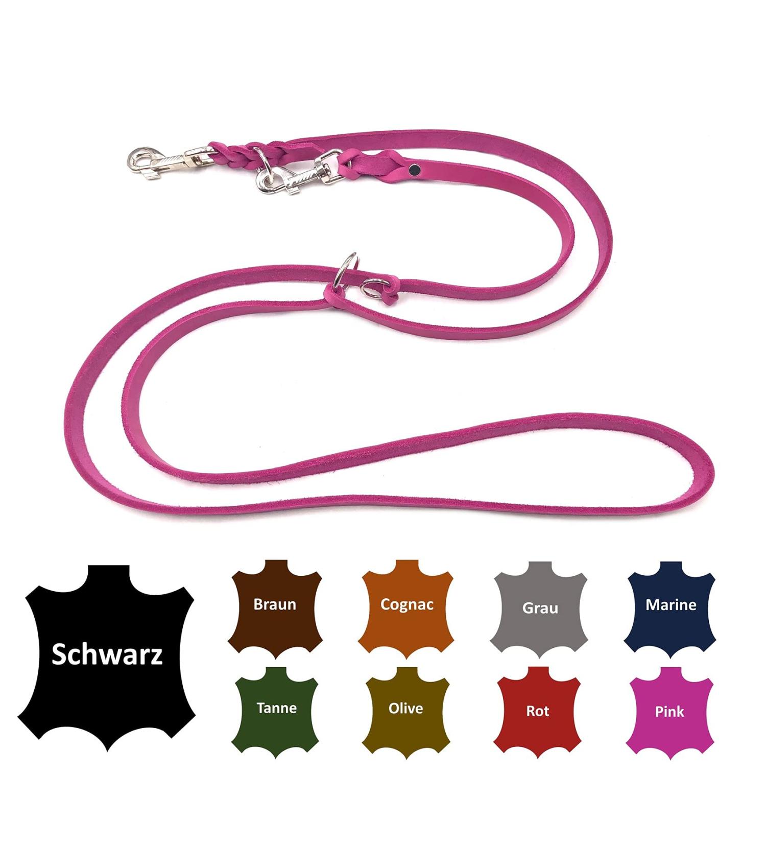 Adjustable Dog Liner for Small & Large Dogs - 2.40m Pink Double Linen Leash - Buy Online on GoSupps.com