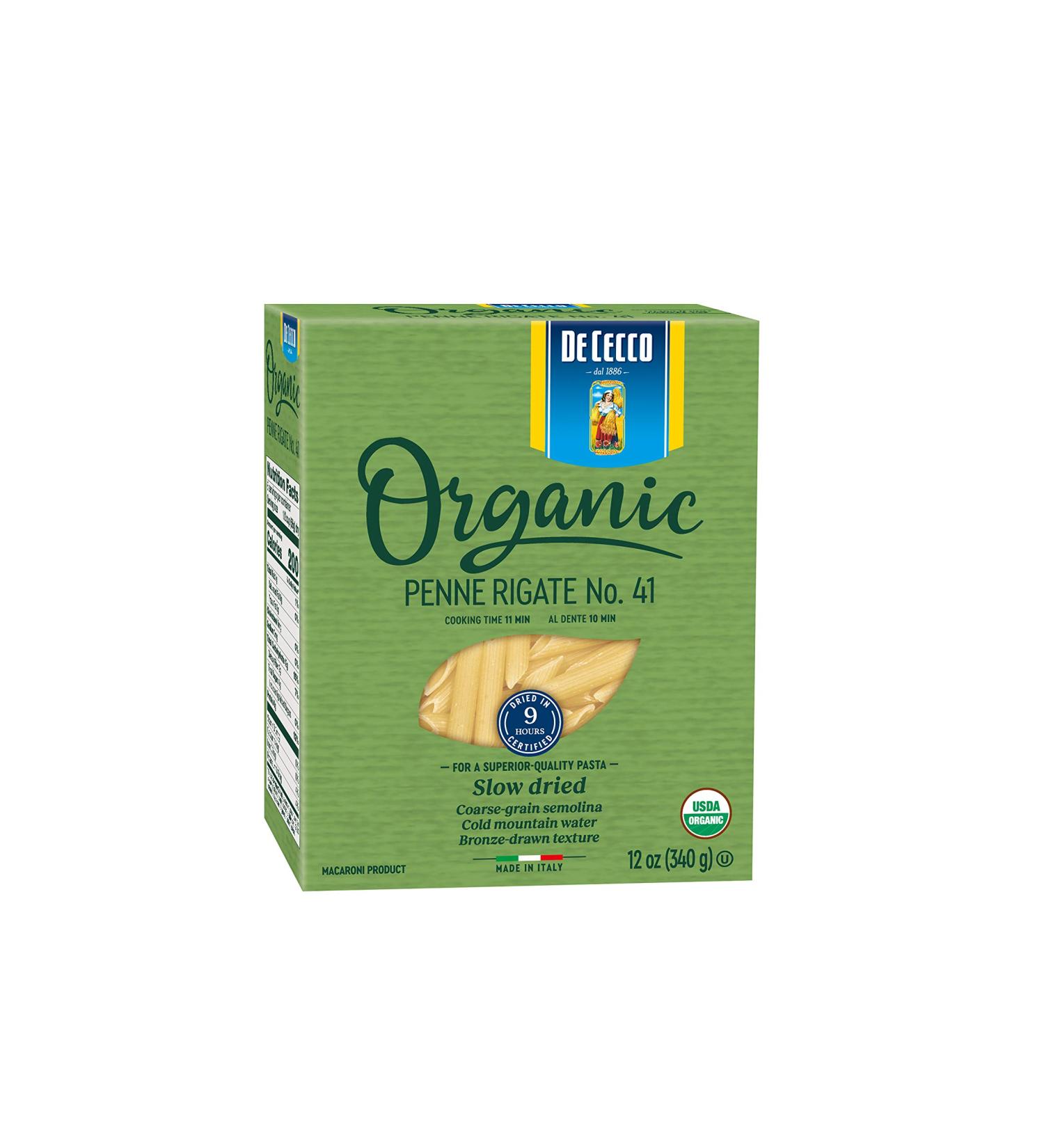 De Cecco Pasta Organic Penne Rigate, 12 Ounce (Pack of 1) (2409474041) Organic Penne Rigate - 1 Pack