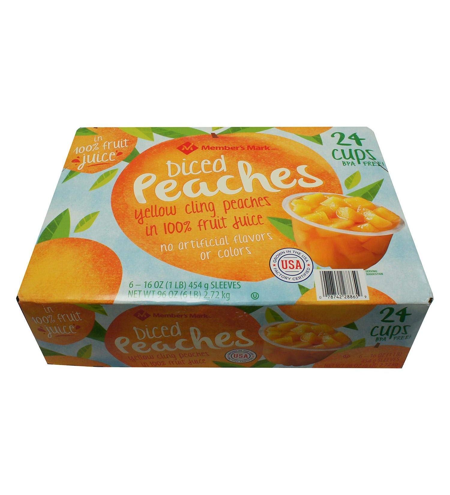 Member's Mark Diced Peaches in 100% Fruit Juice (4 oz 24 ct.) - Buy Online at Best Price - Buy Online on GoSupps.com