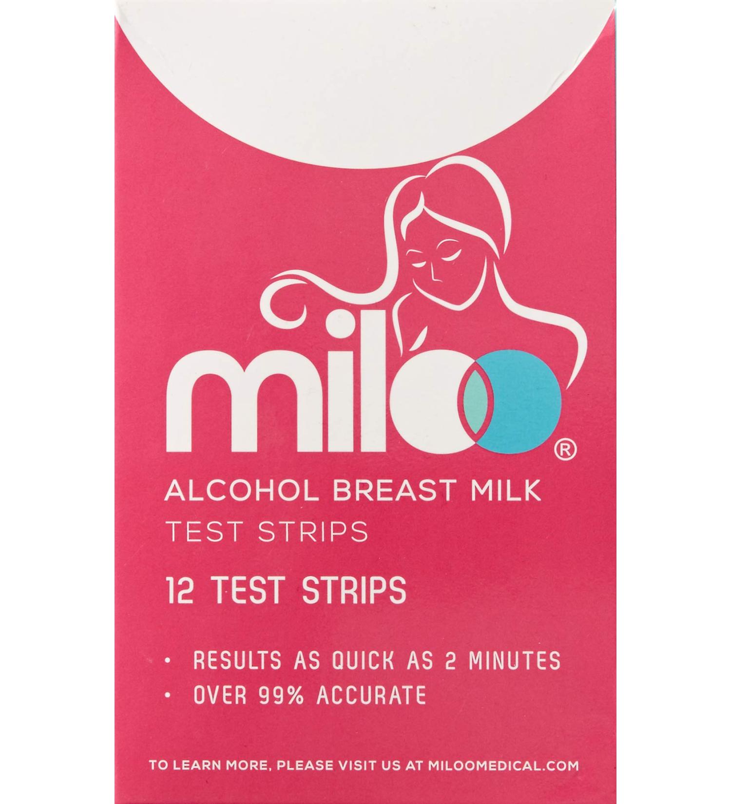 Miloo Breastmilk Alcohol Test Strips - 12 Pack | Quick, Reliable Testing for Alcohol Presence in Breast Milk - Buy Online on GoSupps.com