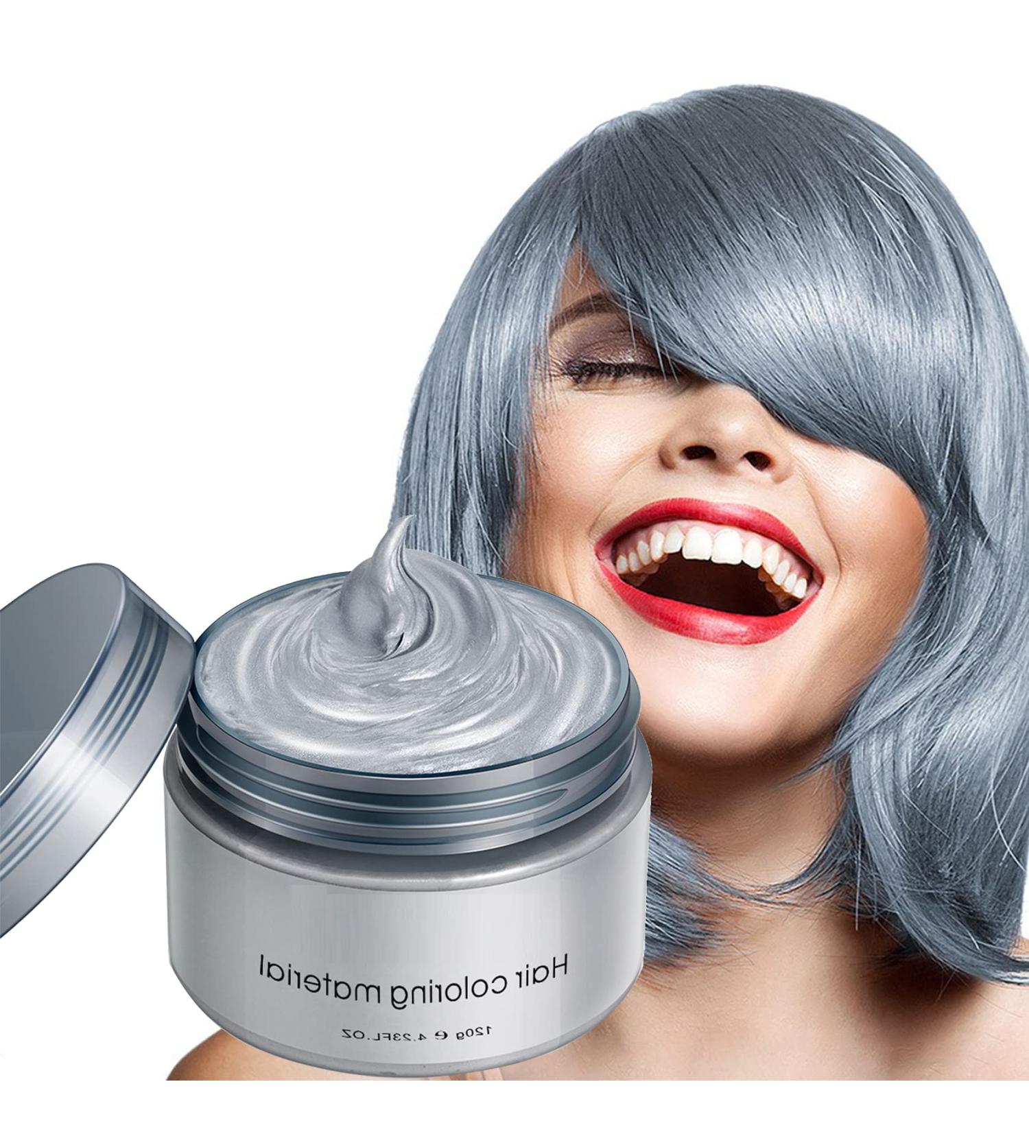 Silver Gray Hair Wax - Temporary Natural Mud Grey Hair Dye for Cosplay Parties & Daily Use | Long Lasting & Washable Matte Finish - Buy Online on GoSupps.com
