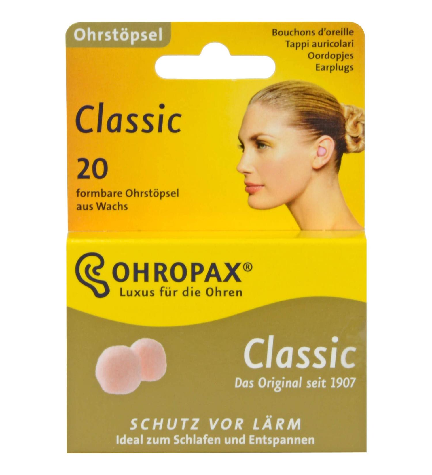 Ohropax Wax Classic Earplugs - 20 Pack | Best Noise Reduction for Sleep & Travel | International Shipping Available - Buy Online on GoSupps.com