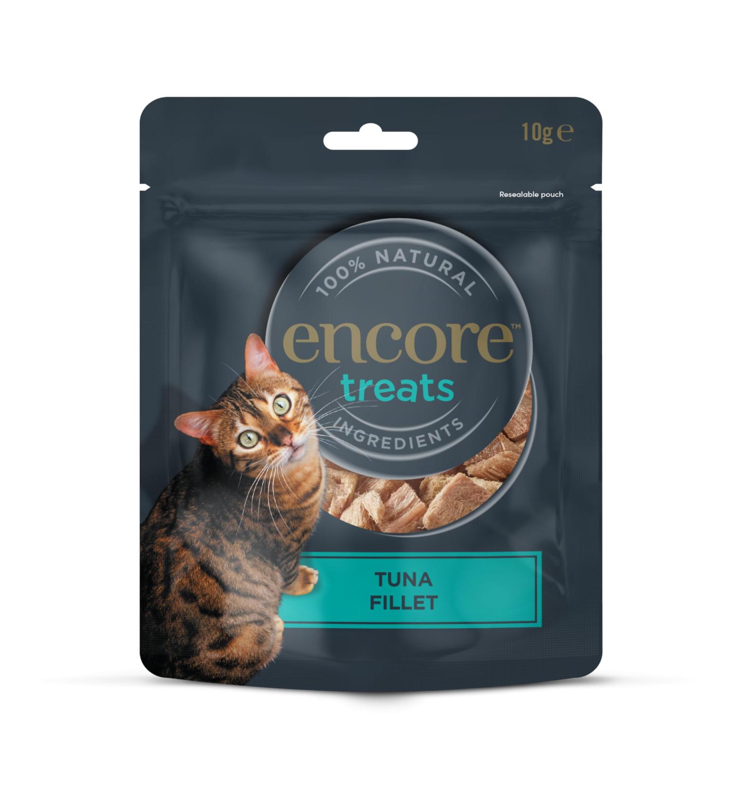 Encore 100% Natural Tuna Fillet Cat Treats Freeze-Dried Cereal Free Healthy Snacks for Rewards and Training - Pack of 12 Po - Buy Online on GoSupps.com
